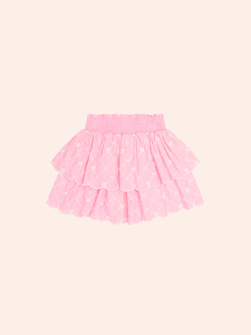 Floral Broderie Tiered Skirt SKIRT Huxbaby Shopify
