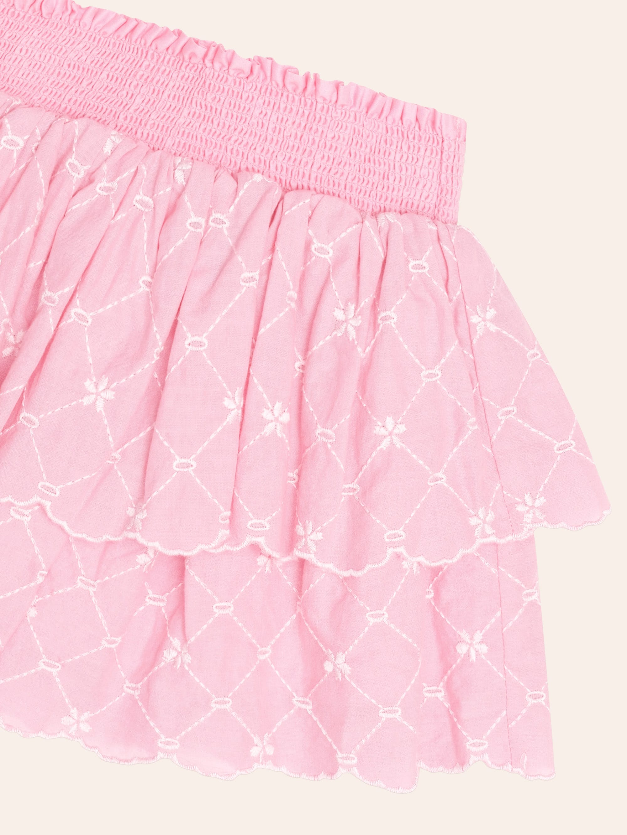 Floral Broderie Tiered Skirt SKIRT Huxbaby Shopify