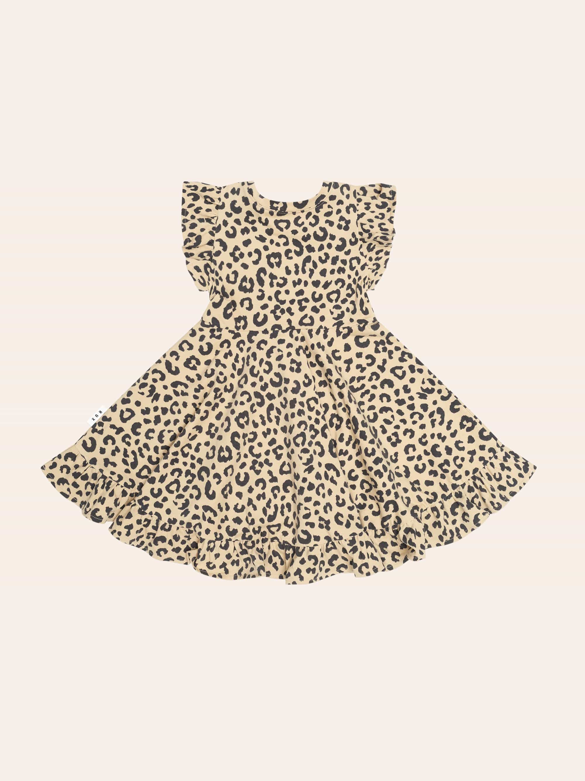 Leopard S/Slv Swing Dress DRESS Huxbaby Shopify