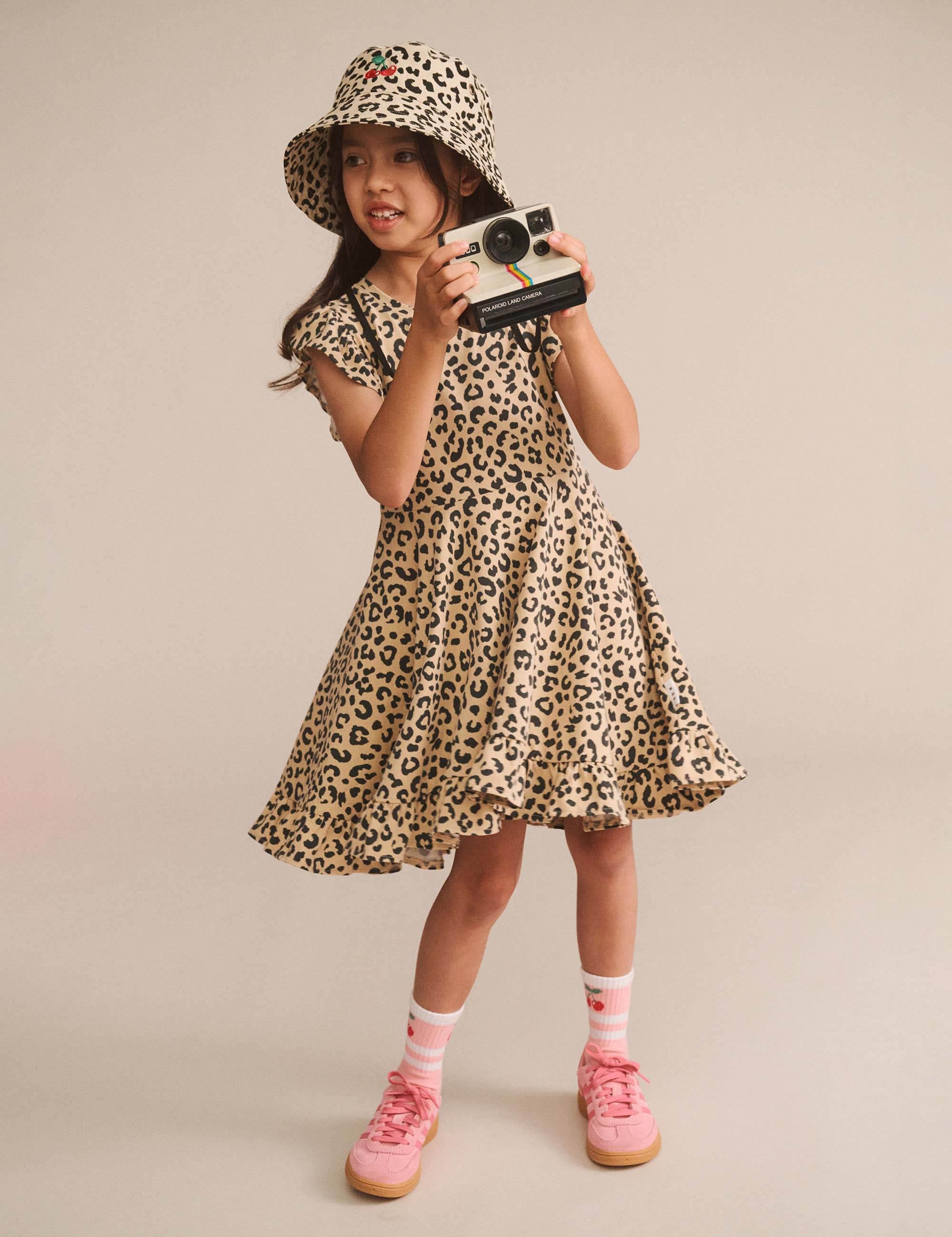 Leopard S/Slv Swing Dress DRESS Huxbaby Shopify