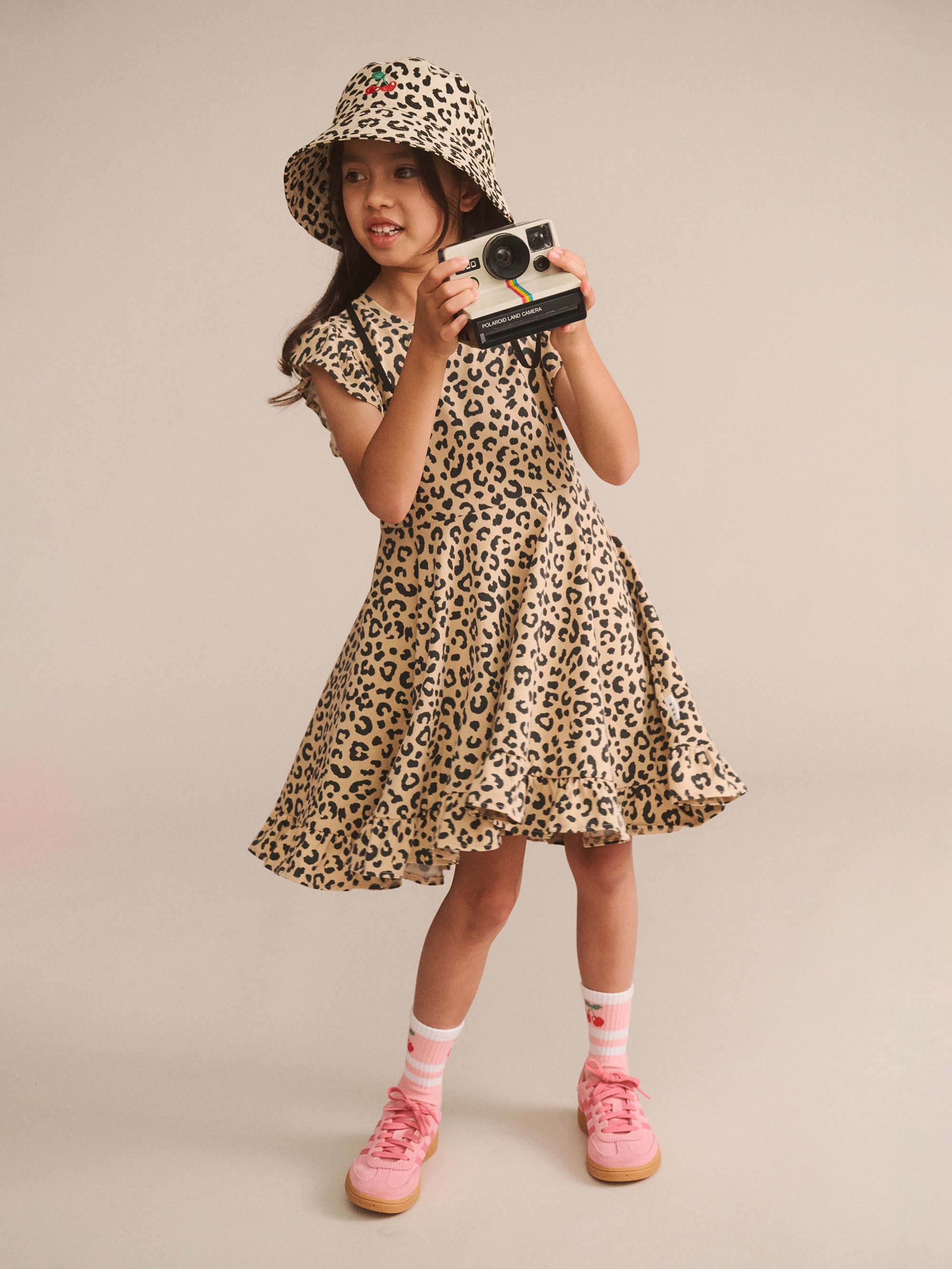 Leopard S/Slv Swing Dress DRESS Huxbaby Shopify
