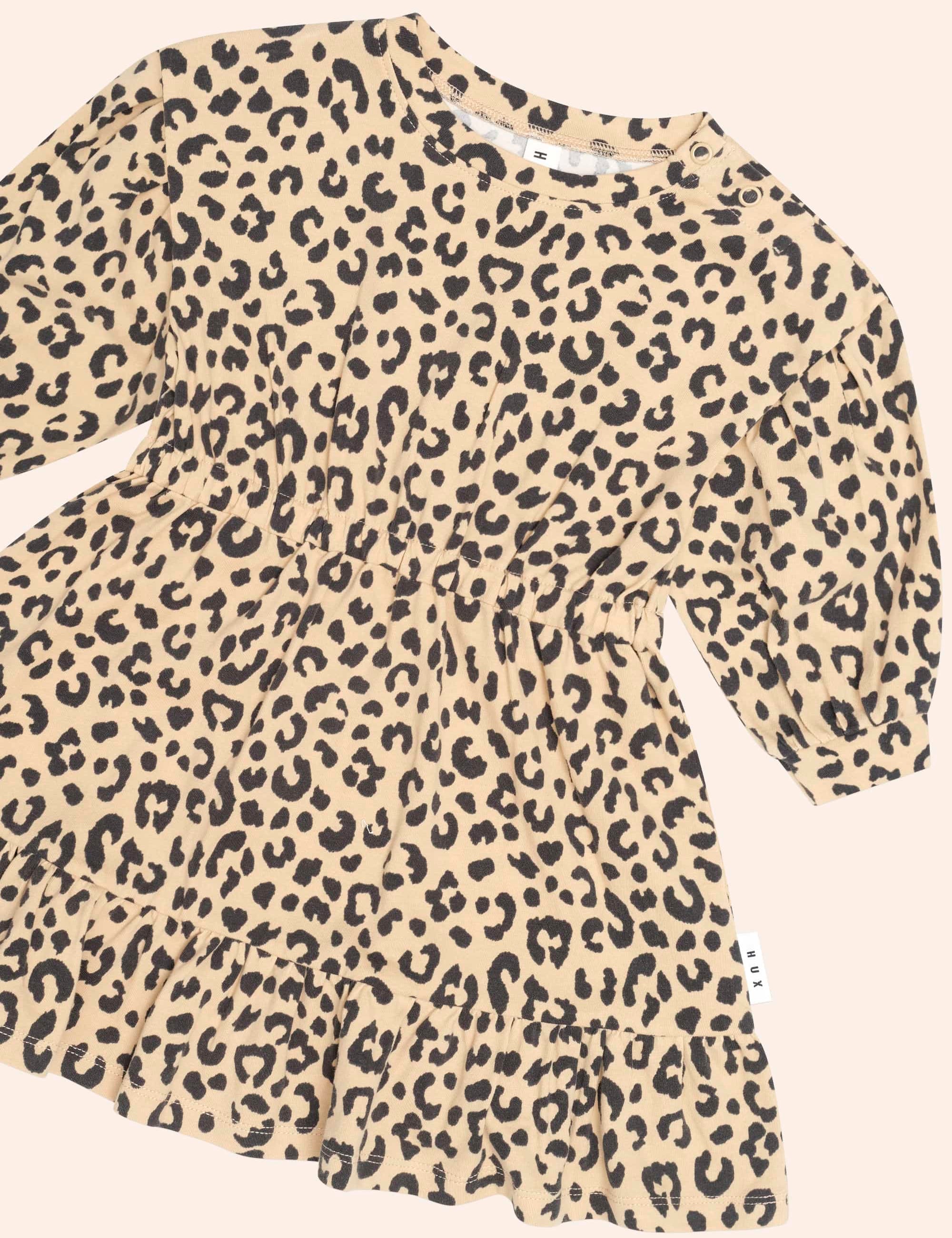 Leopard Dolman Sleeve Swing Dress DRESS Huxbaby Shopify