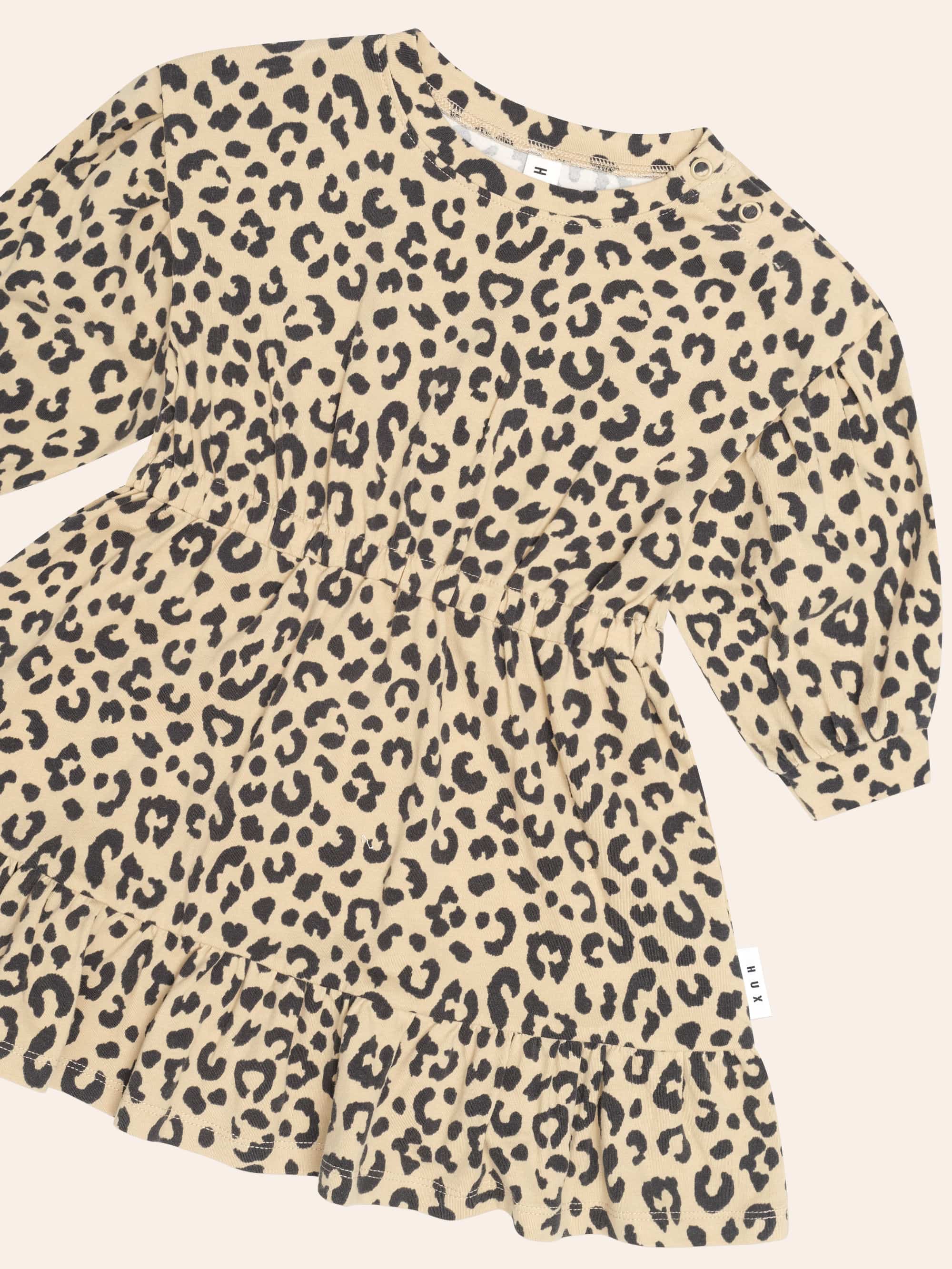Leopard Dolman Sleeve Swing Dress DRESS Huxbaby Shopify