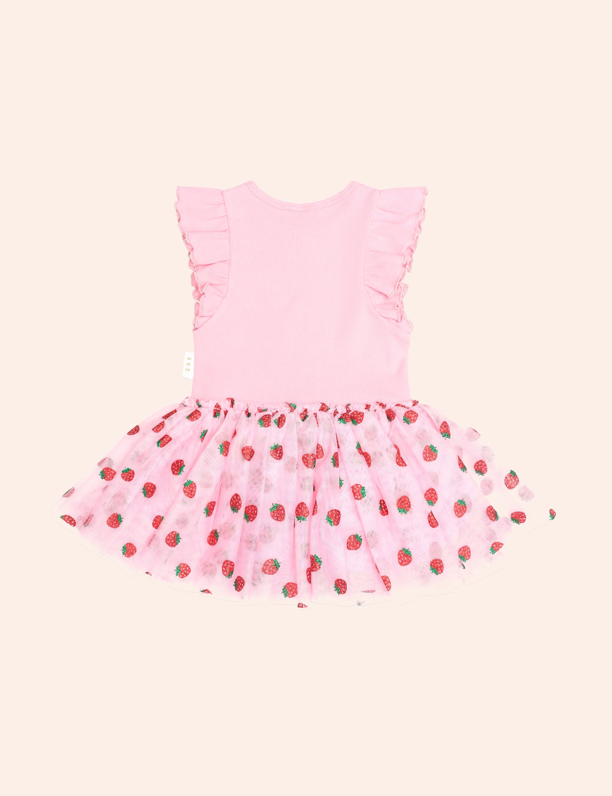 Strawberry Emb S/Slv Tulle Dress DRESS Huxbaby Shopify