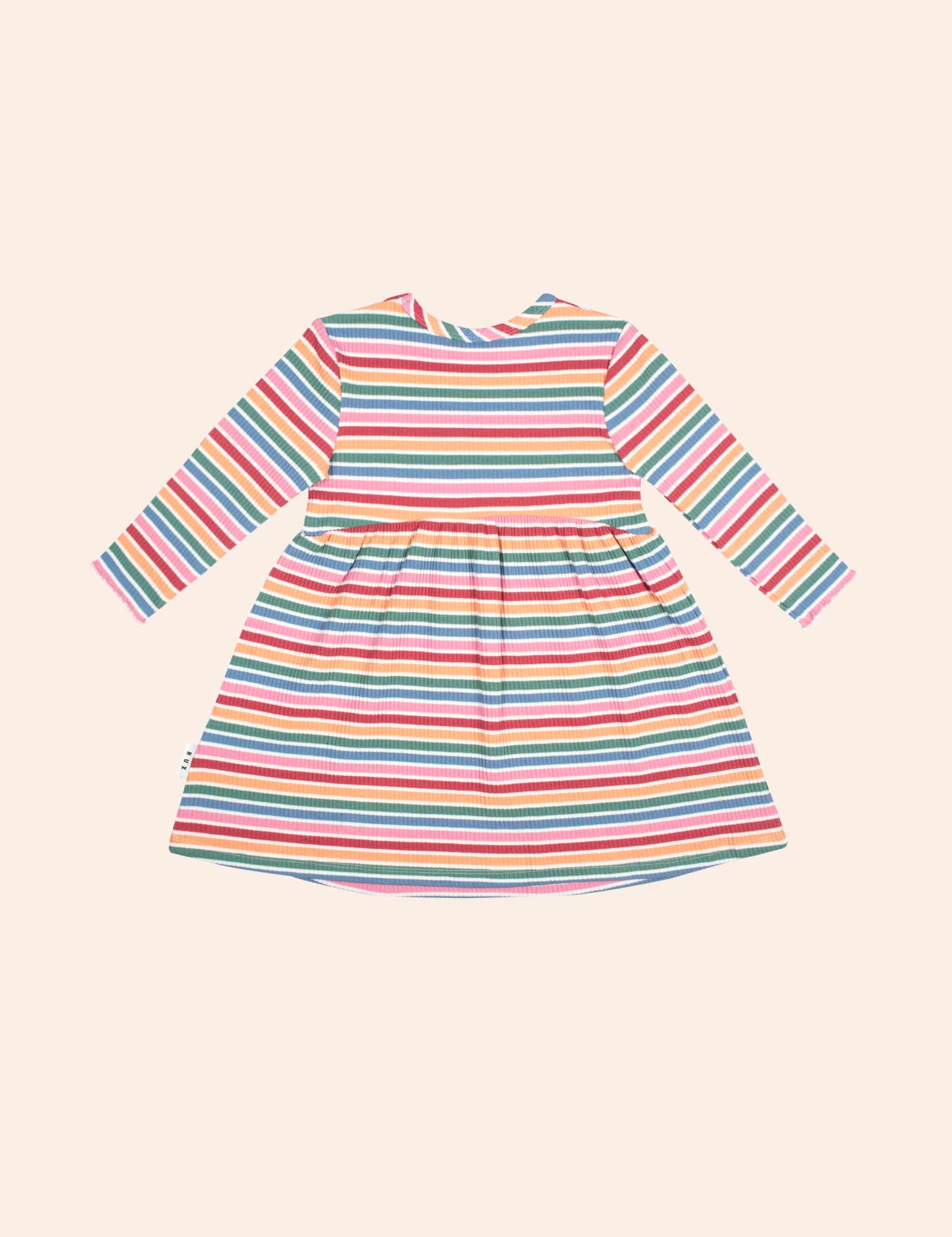 Tutti Frutti Long Sleeve Rib Dress DRESS Huxbaby