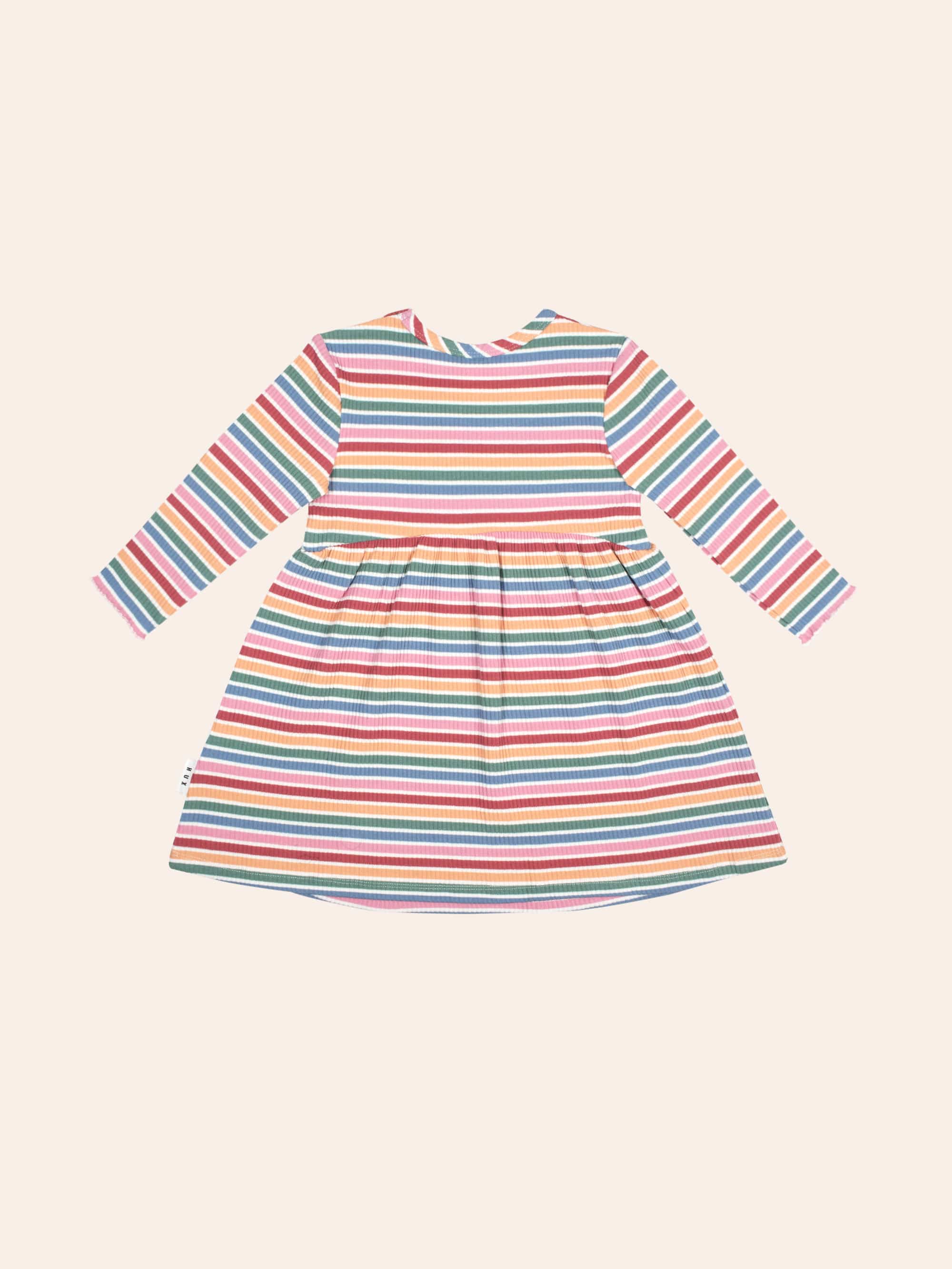 Tutti Frutti Long Sleeve Rib Dress DRESS Huxbaby