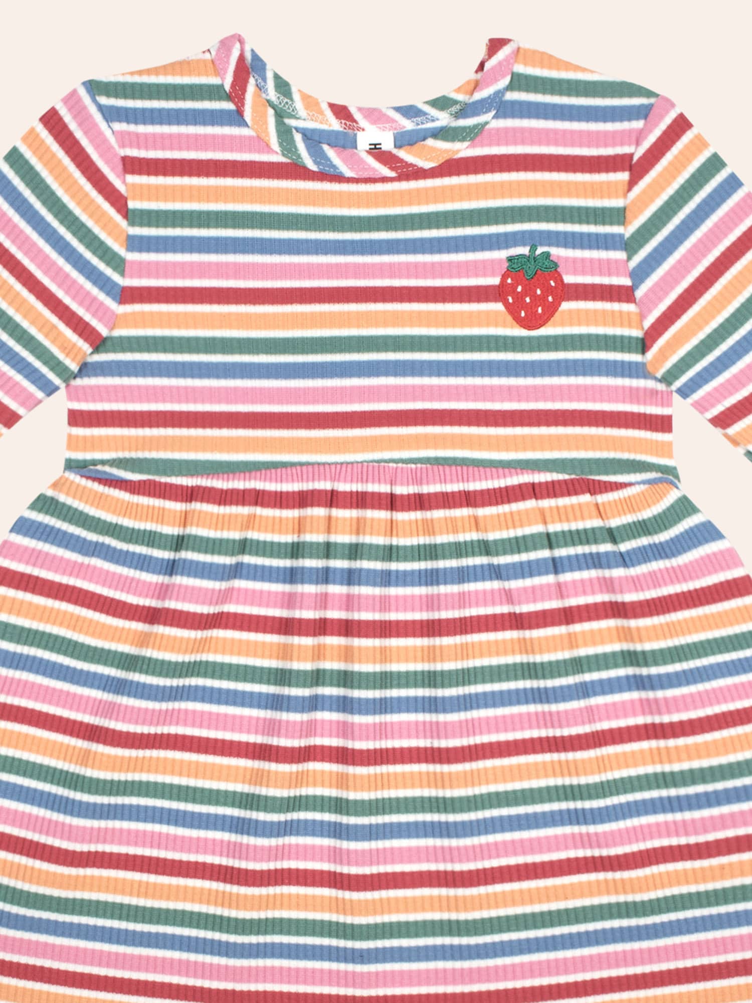 Tutti Frutti Long Sleeve Rib Dress DRESS Huxbaby