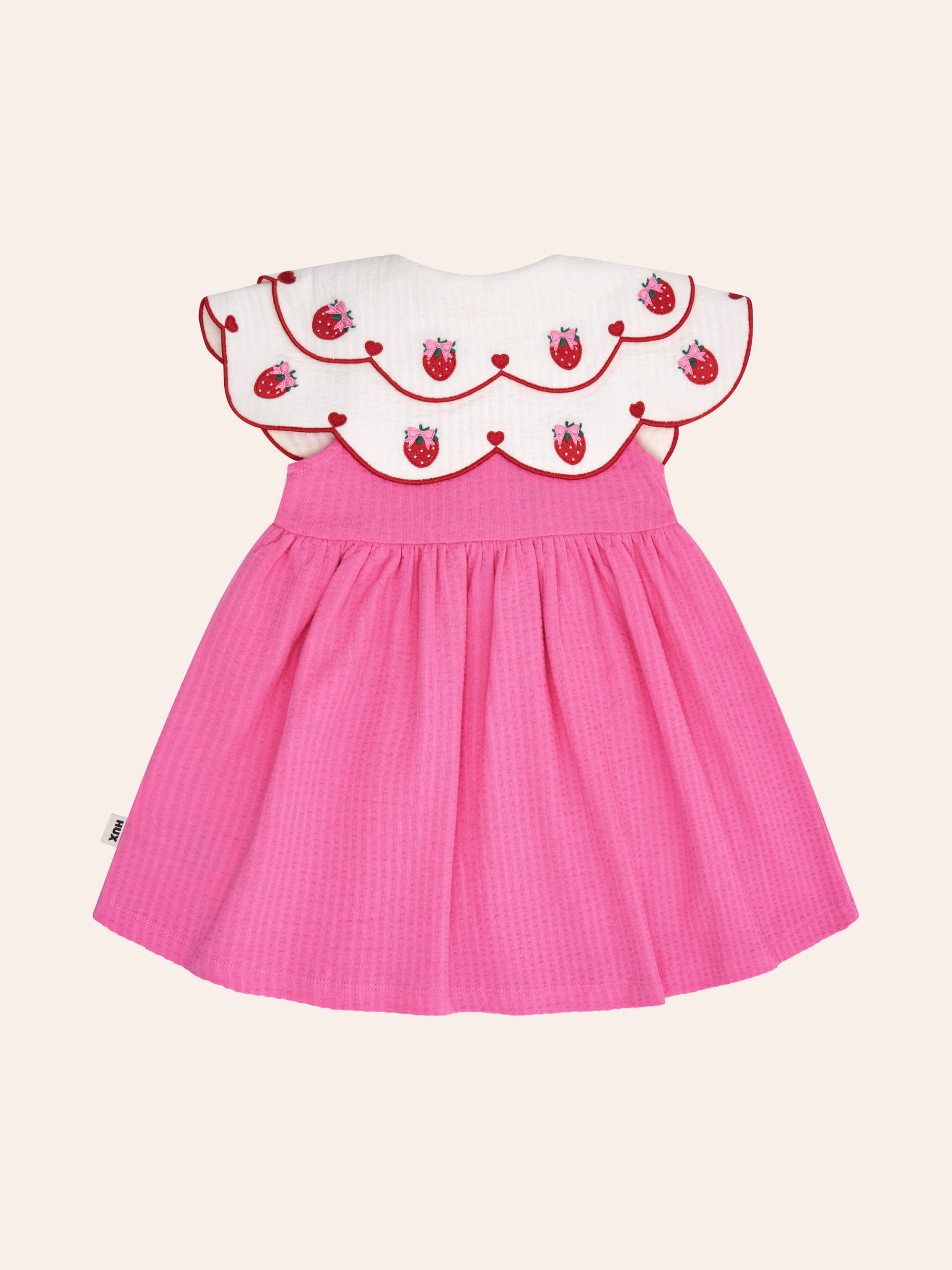 Berry Sweet Seersucker Emb Collar Dress DRESS Huxbaby Shopify