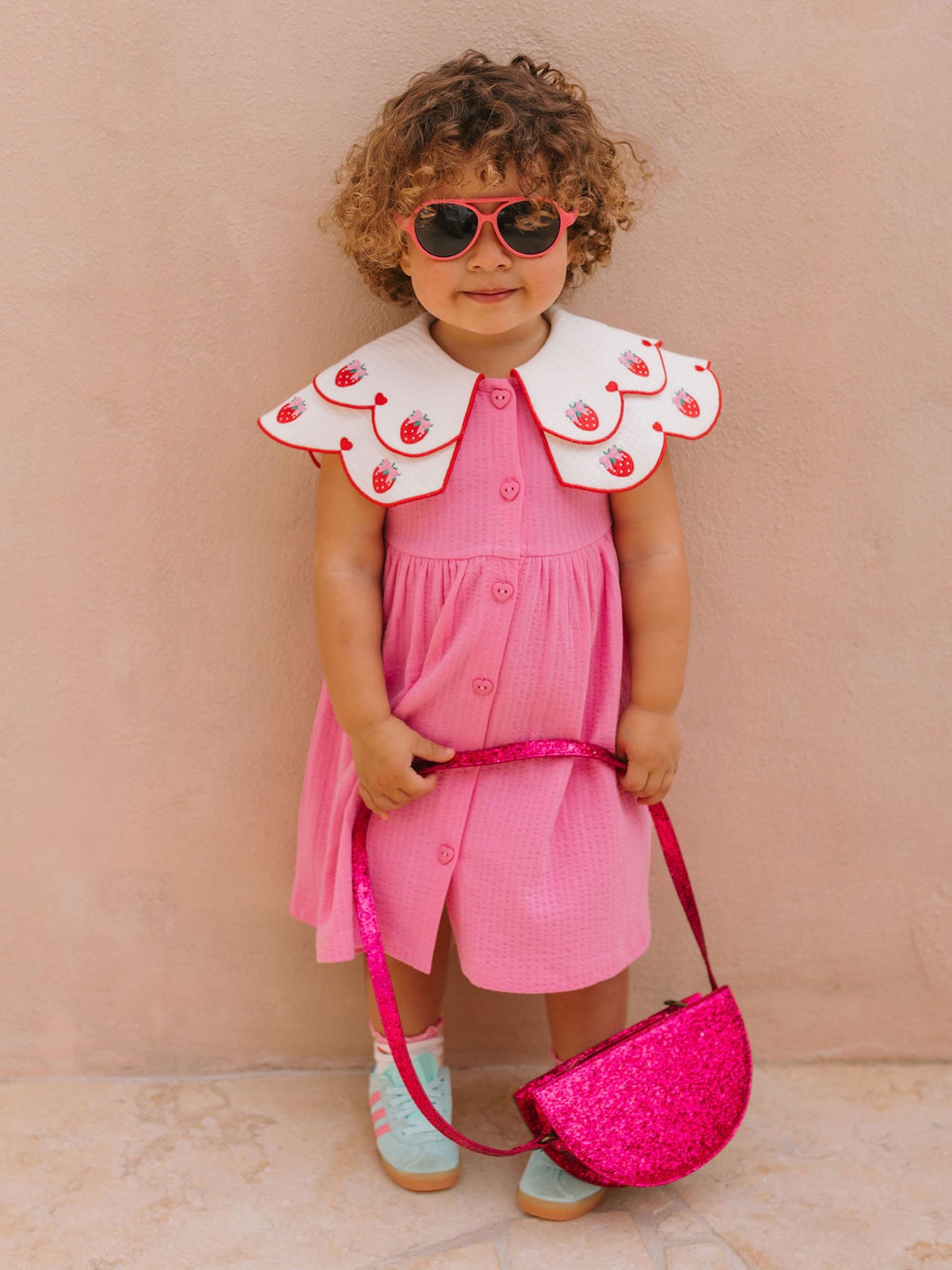 Berry Sweet Seersucker Emb Collar Dress DRESS Huxbaby Shopify