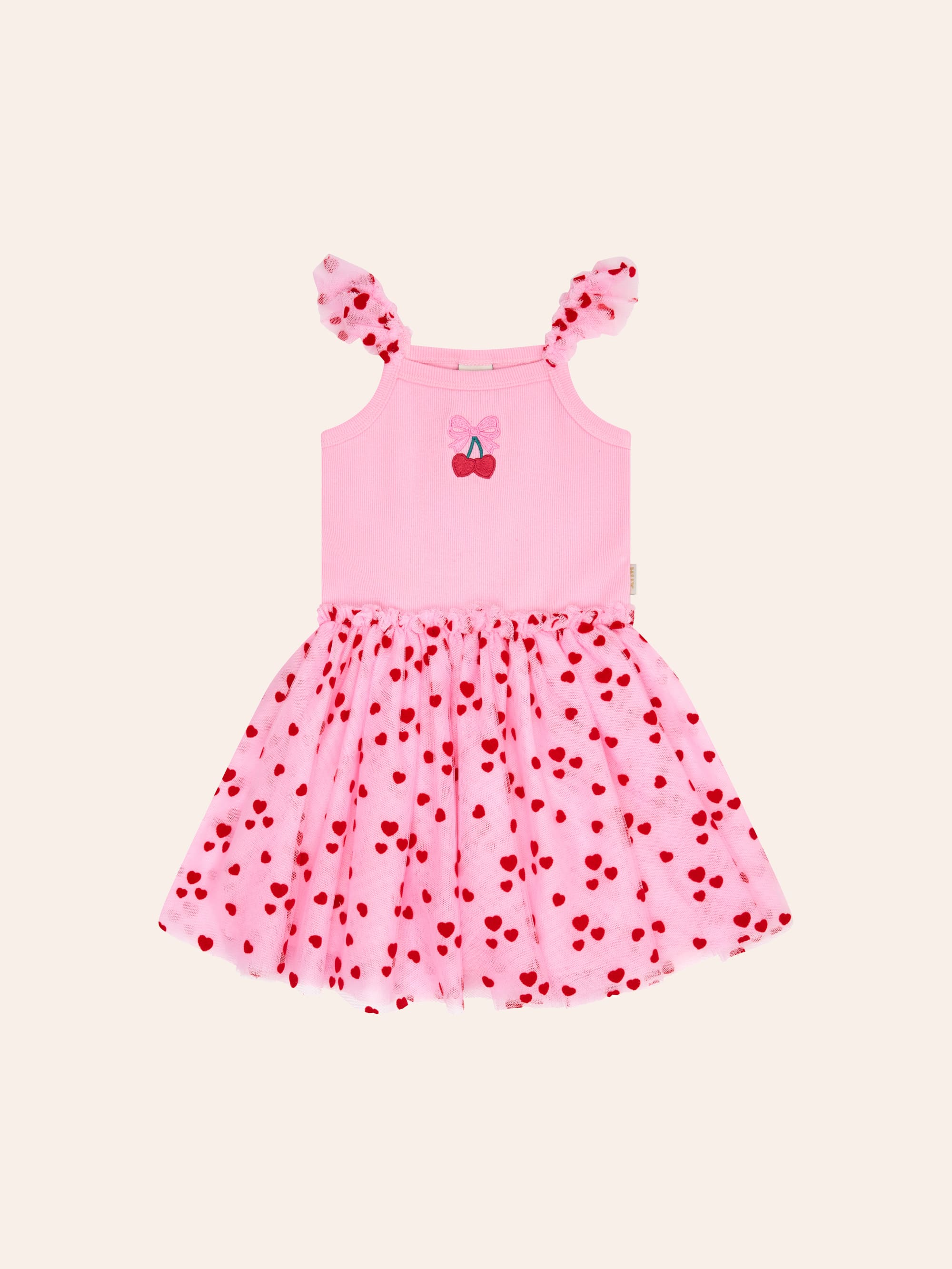 Icing-On-The-Cupcake Flocked Tulle Dress DRESS Huxbaby Shopify