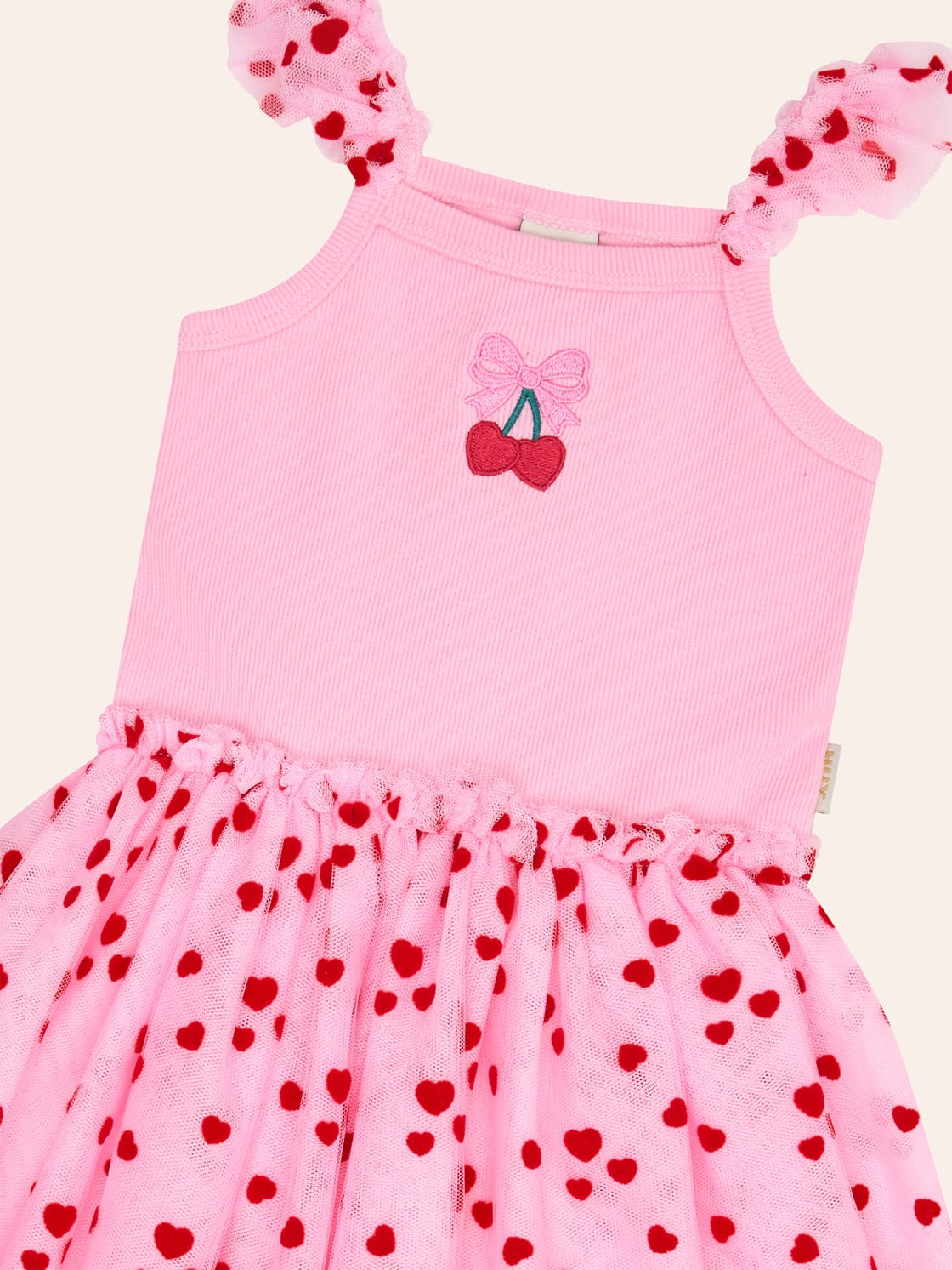 Icing-On-The-Cupcake Flocked Tulle Dress DRESS Huxbaby Shopify