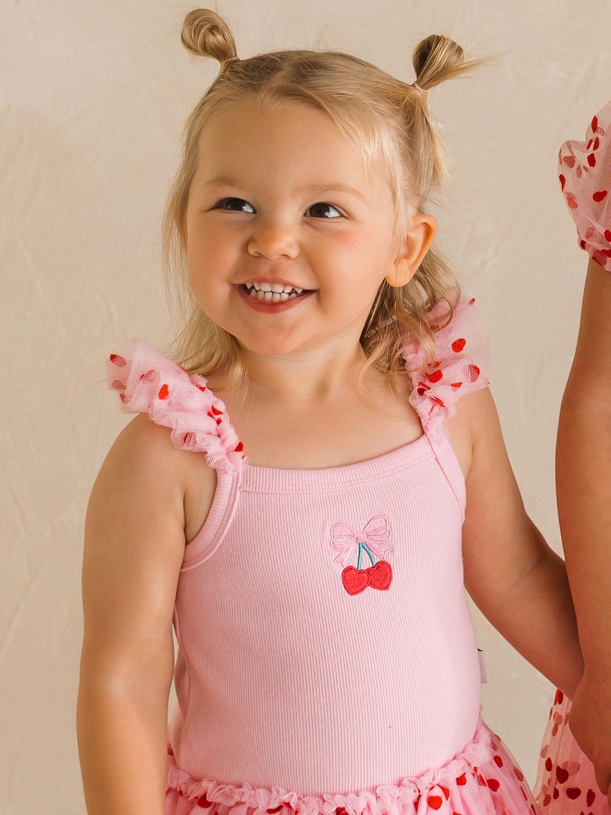 Icing-On-The-Cupcake Flocked Tulle Dress DRESS Huxbaby Shopify