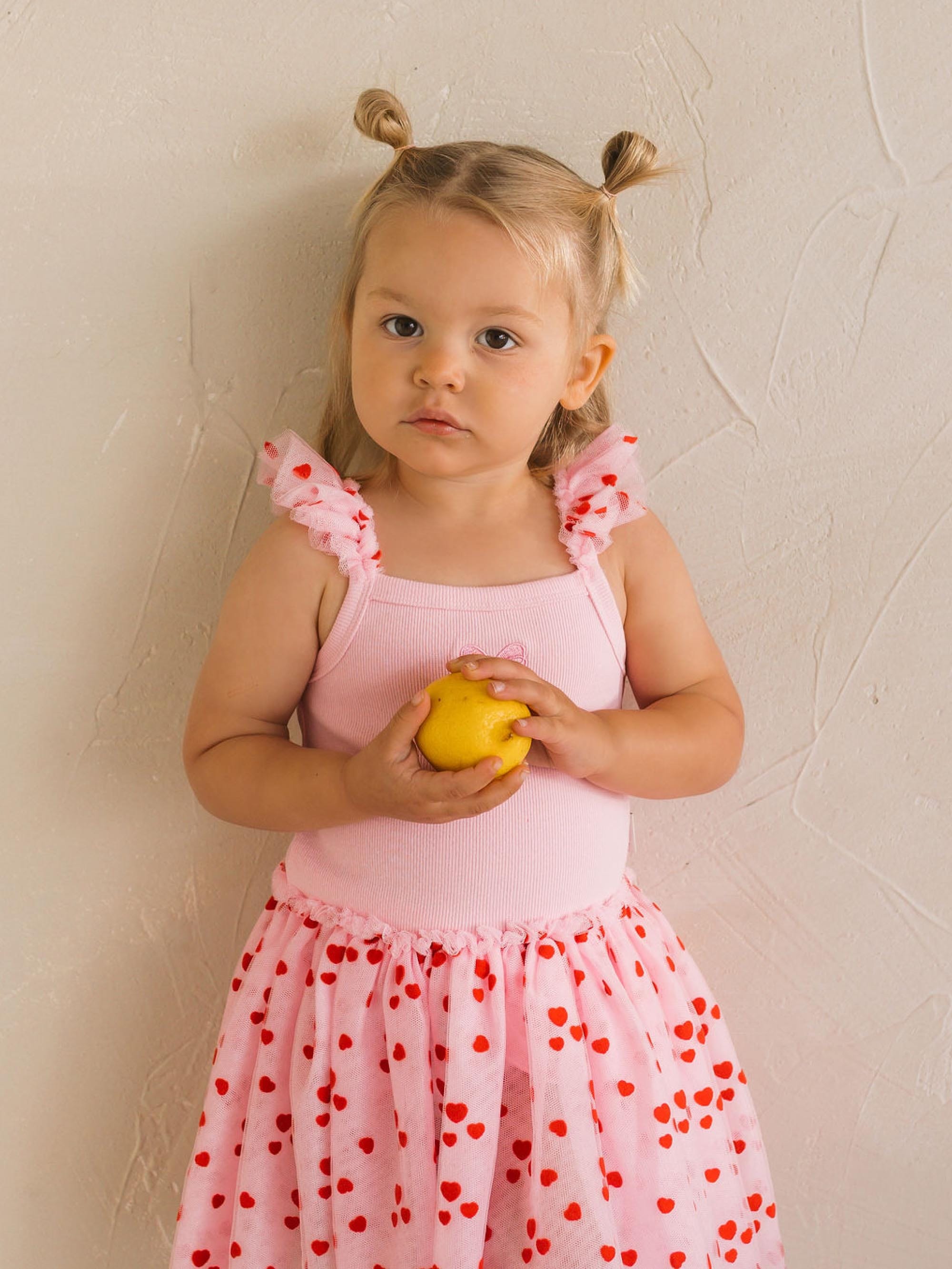 Icing-On-The-Cupcake Flocked Tulle Dress DRESS Huxbaby Shopify