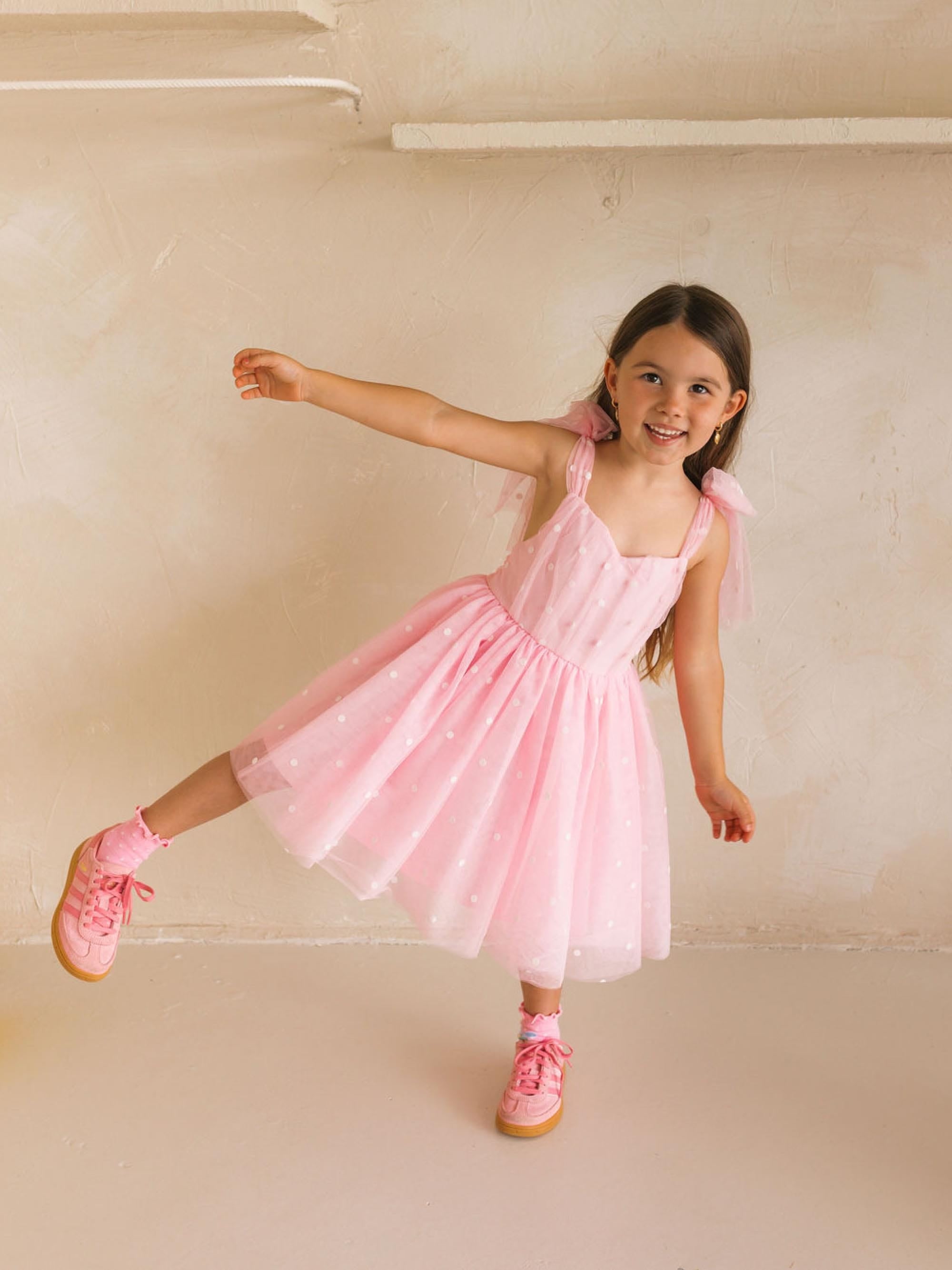 Foil Polka Dot Sweetheart Tulle Dress DRESS Huxbaby Shopify