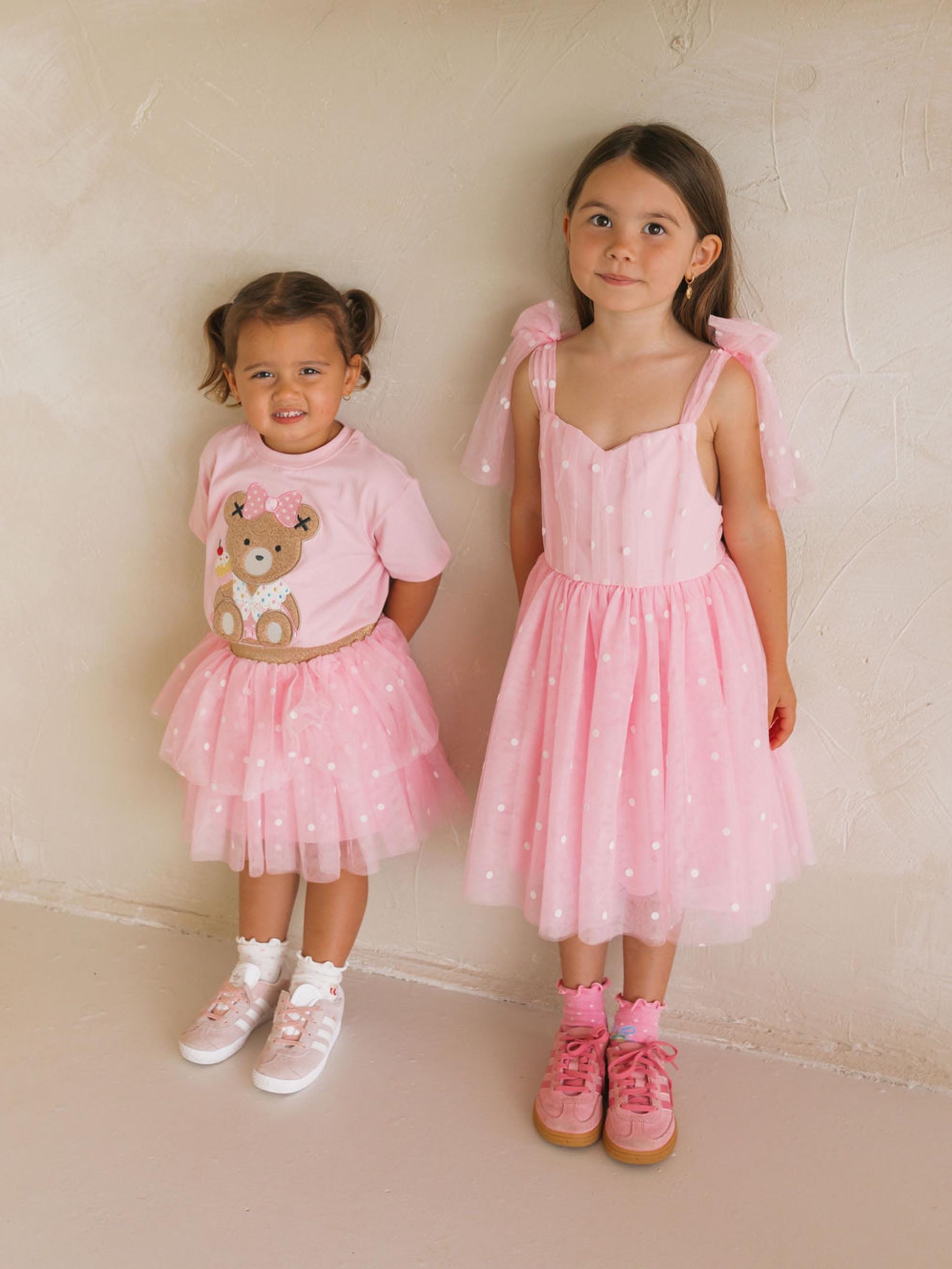 Foil Polka Dot Sweetheart Tulle Dress DRESS Huxbaby Shopify