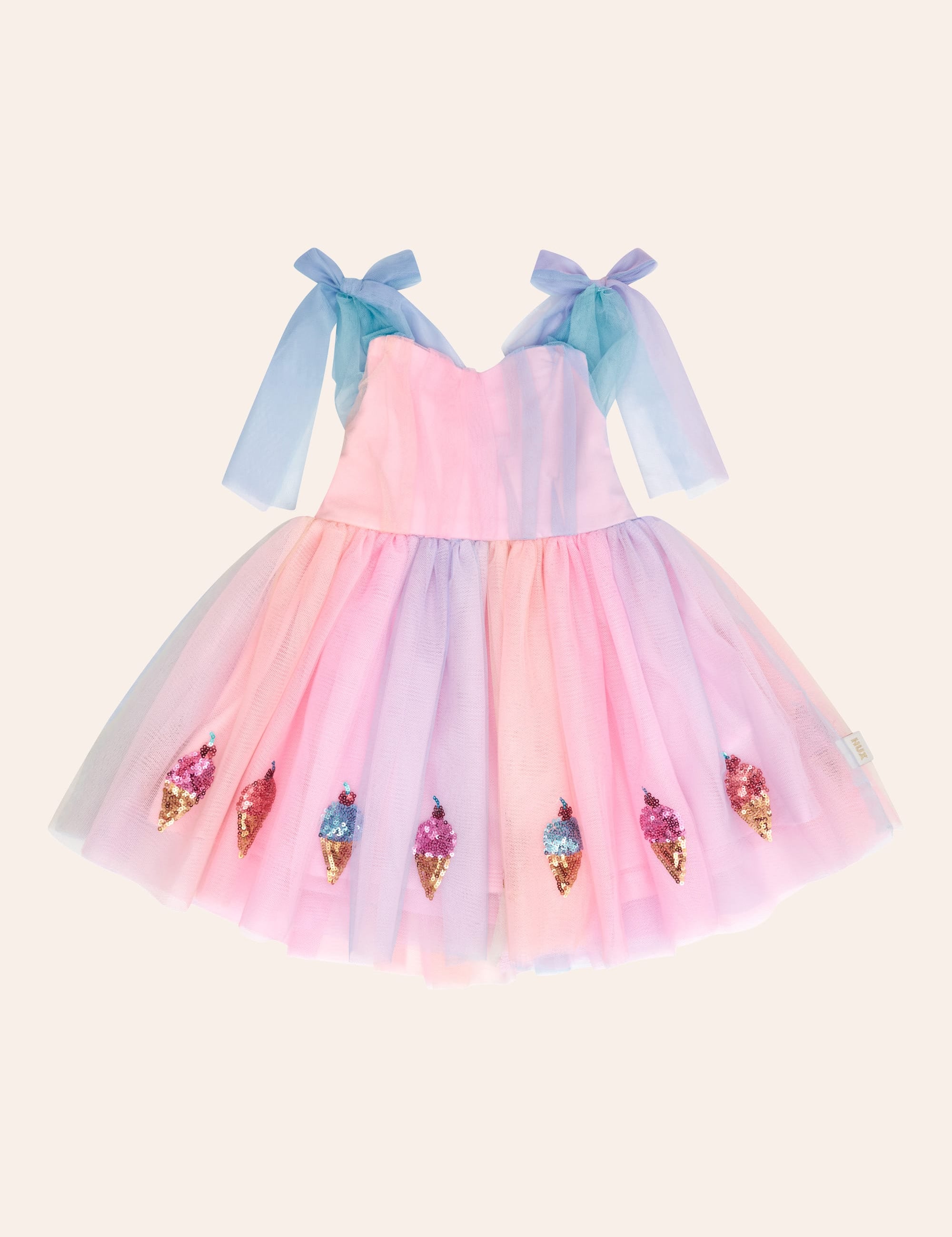 You-Scream-For-Ice Cream Sequin Tulle Dress DRESS Huxbaby Shopify