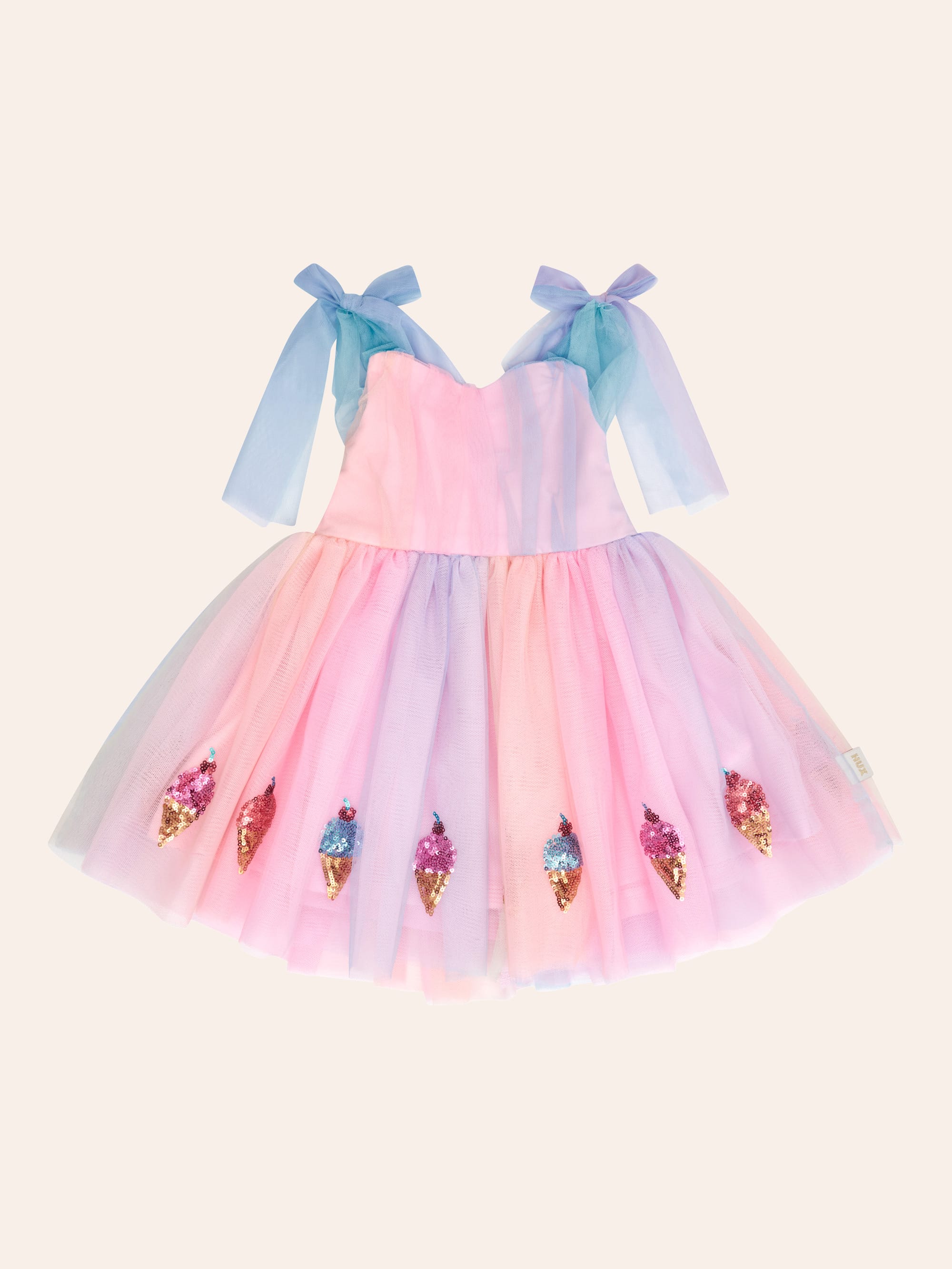 You-Scream-For-Ice Cream Sequin Tulle Dress DRESS Huxbaby Shopify