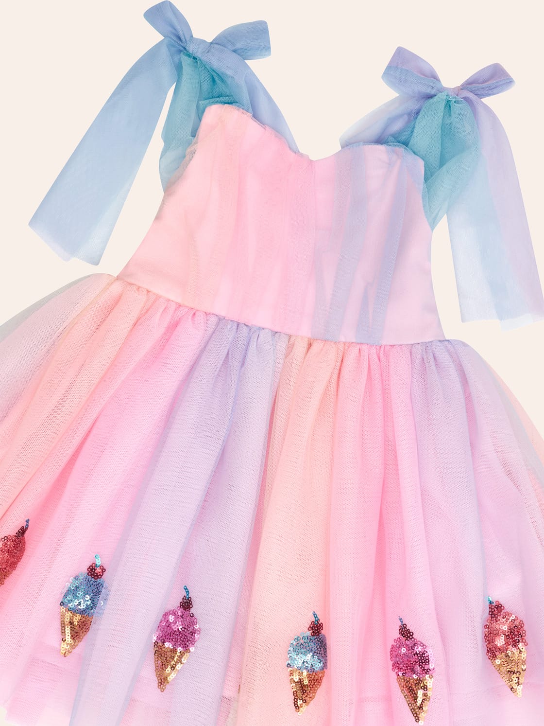You-Scream-For-Ice Cream Sequin Tulle Dress DRESS Huxbaby Shopify