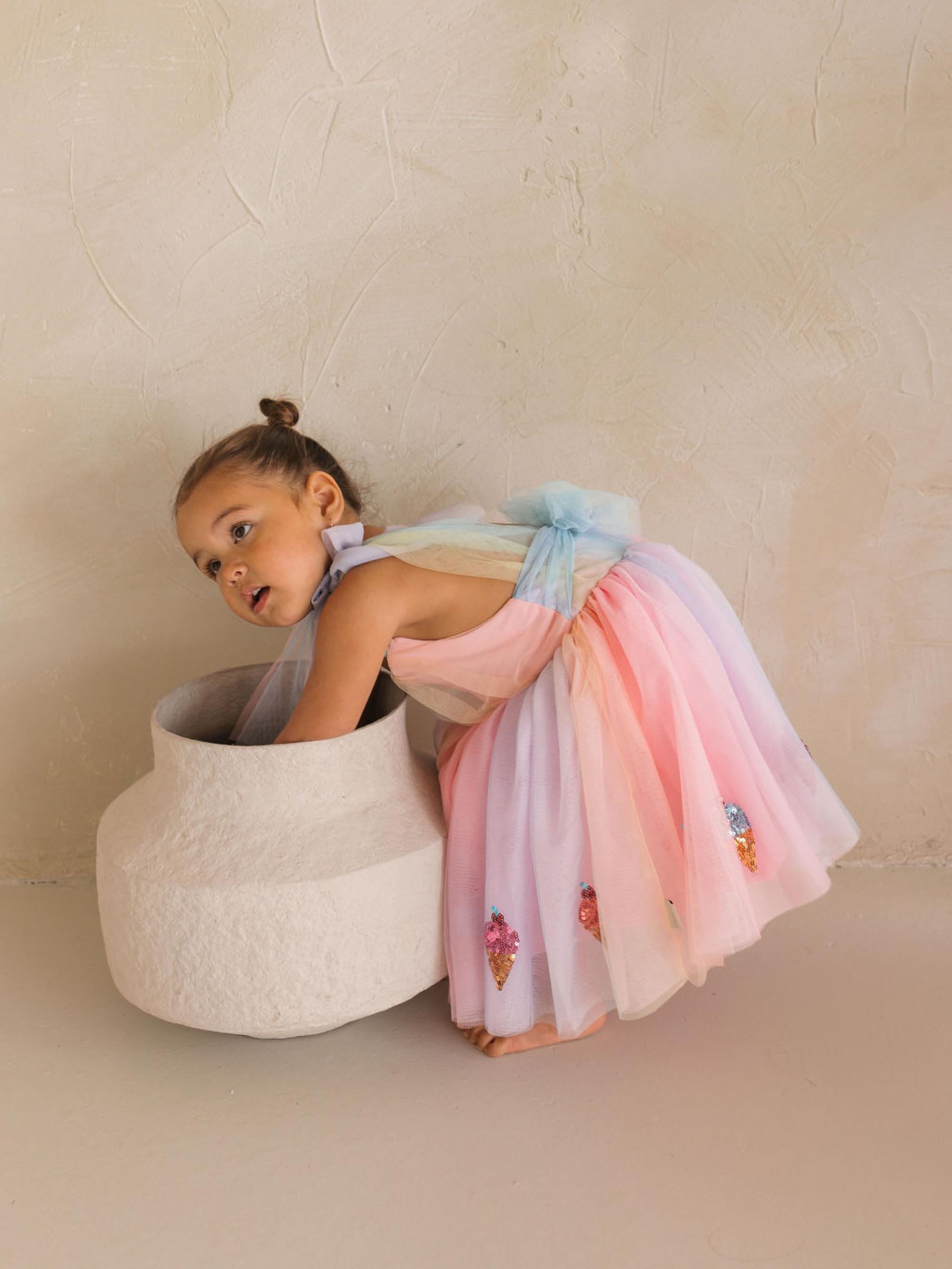 You-Scream-For-Ice Cream Sequin Tulle Dress DRESS Huxbaby Shopify