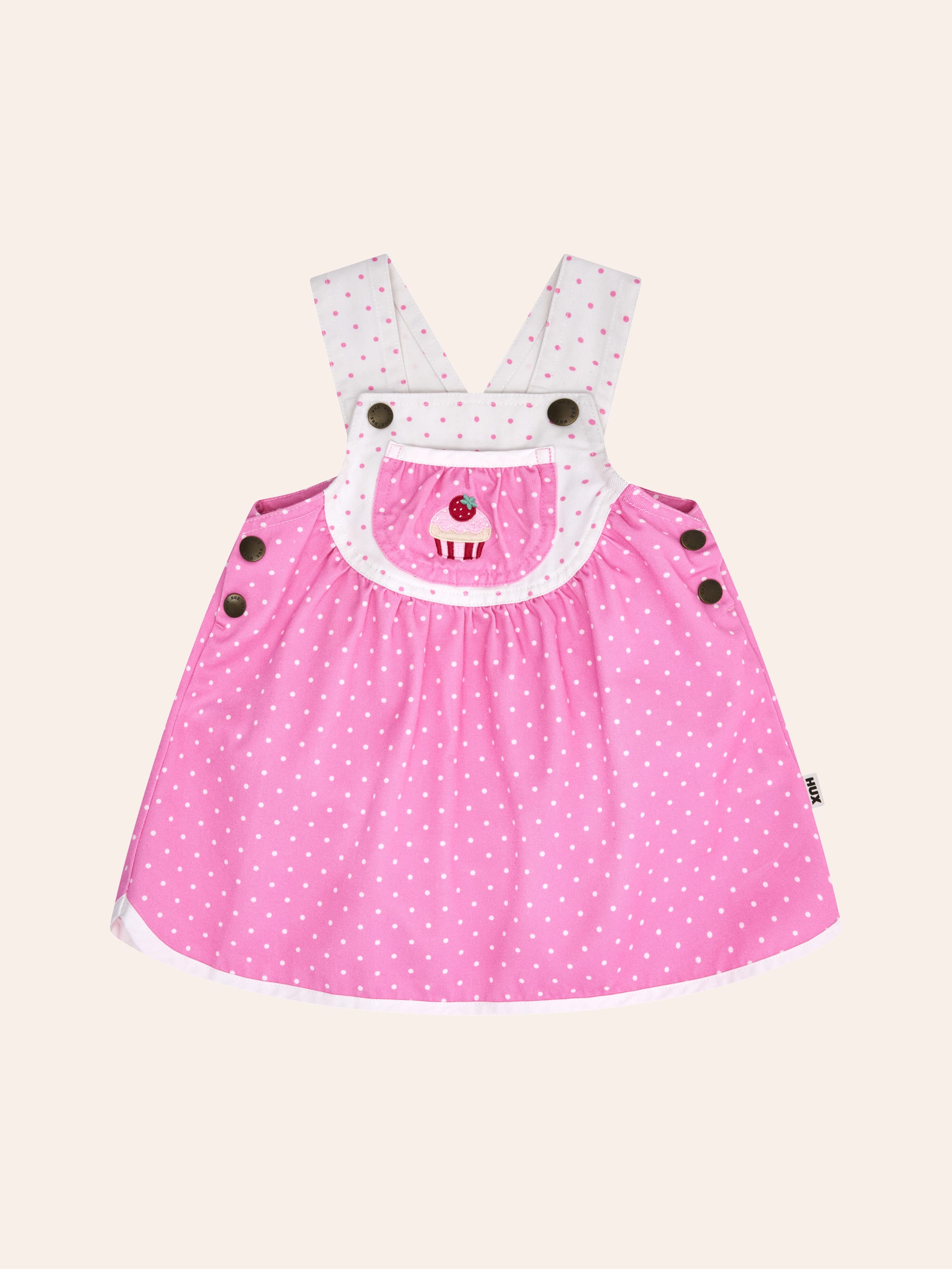 Icing-On-The-Cupcake Polka Dot Pinafore DRESS Huxbaby Shopify