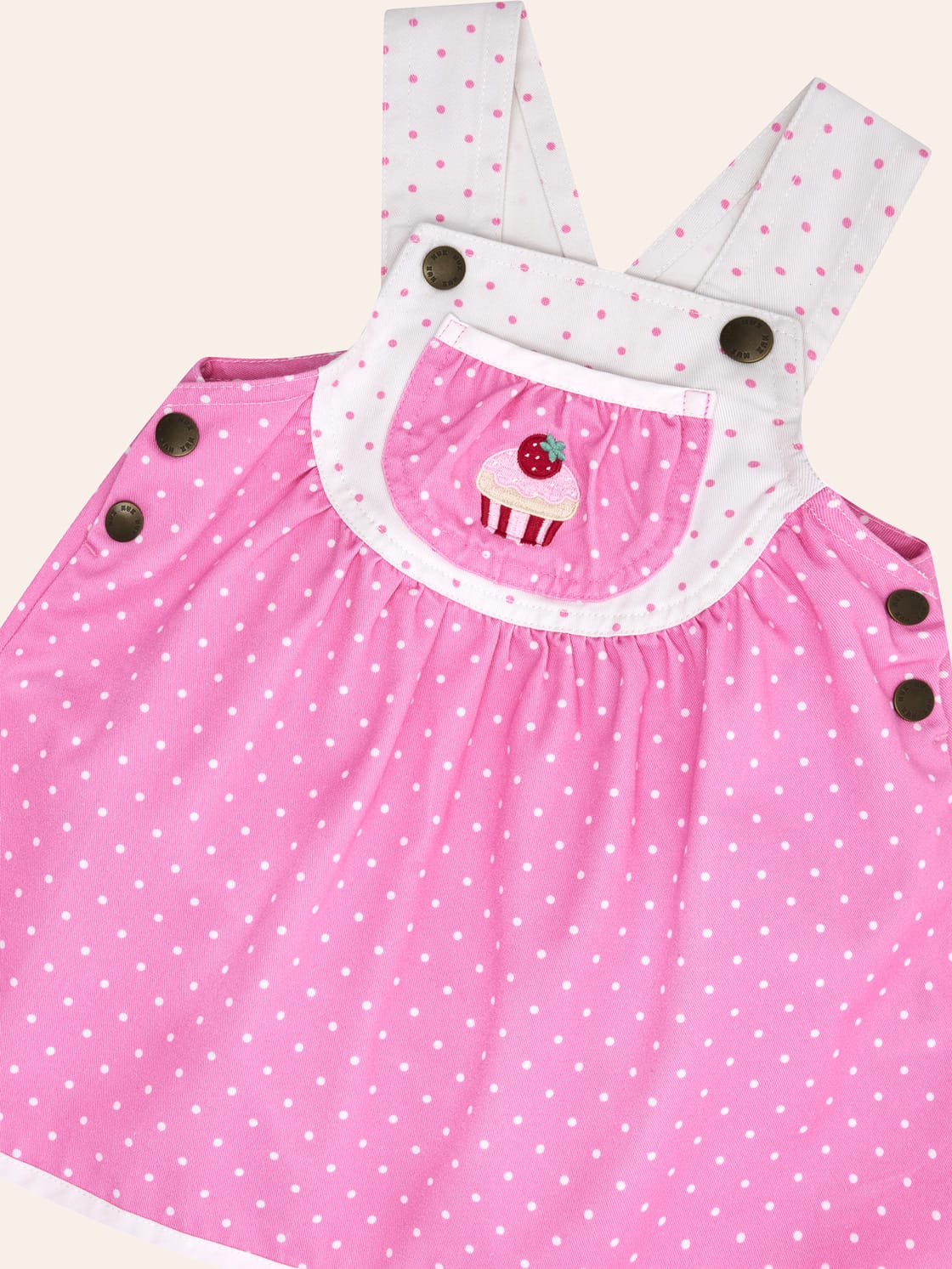Icing-On-The-Cupcake Polka Dot Pinafore DRESS Huxbaby Shopify