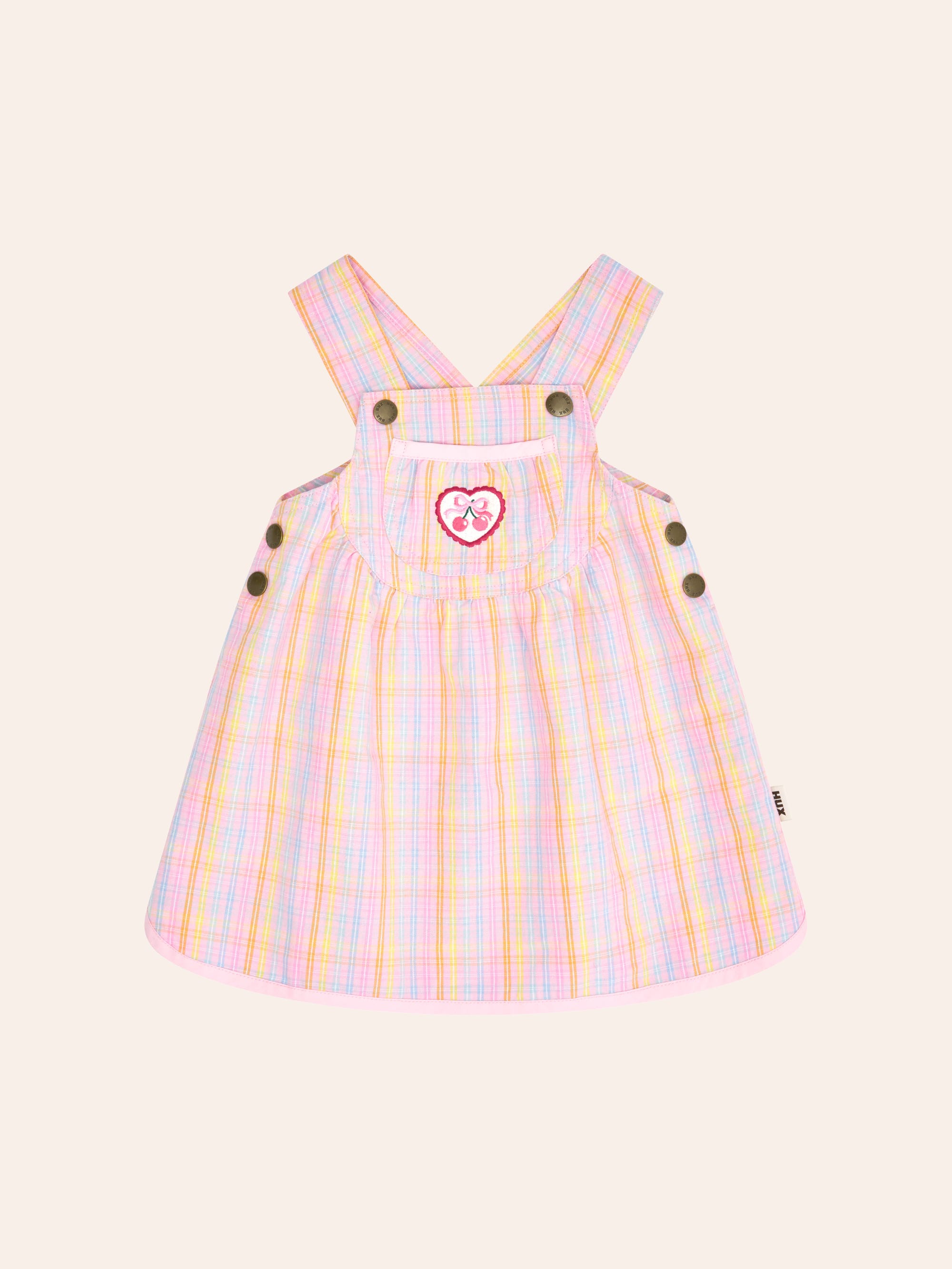Seaside Rainbow Stripe Pinafore DRESS Huxbaby Shopify