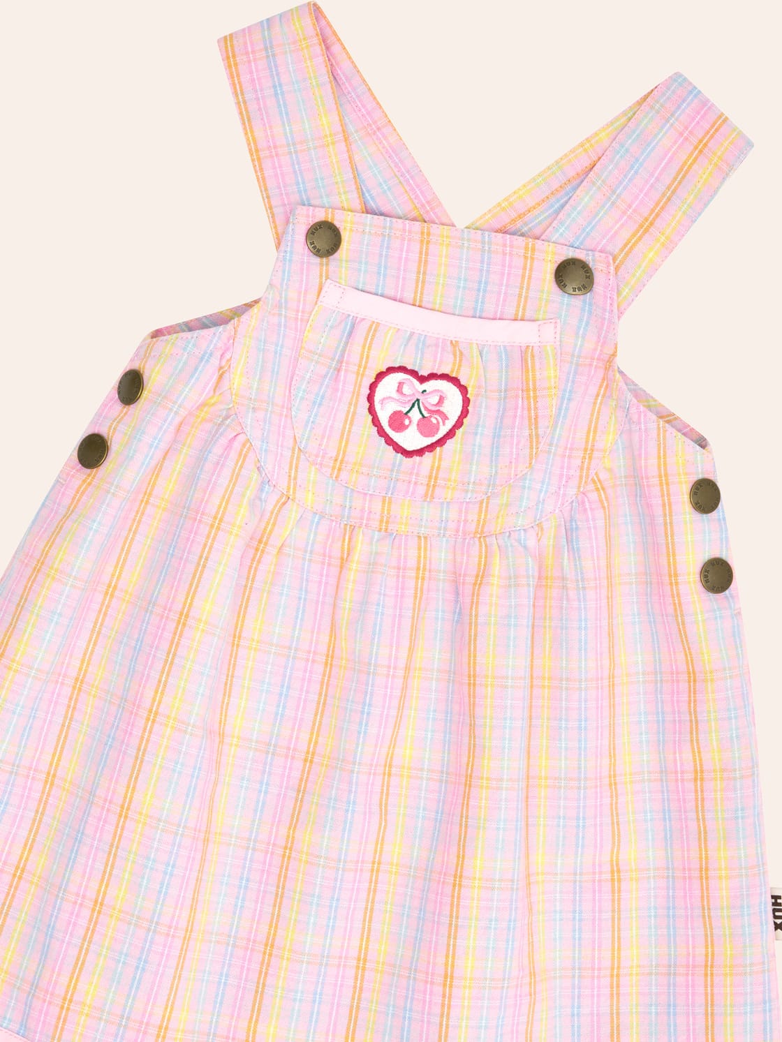 Seaside Rainbow Stripe Pinafore DRESS Huxbaby Shopify