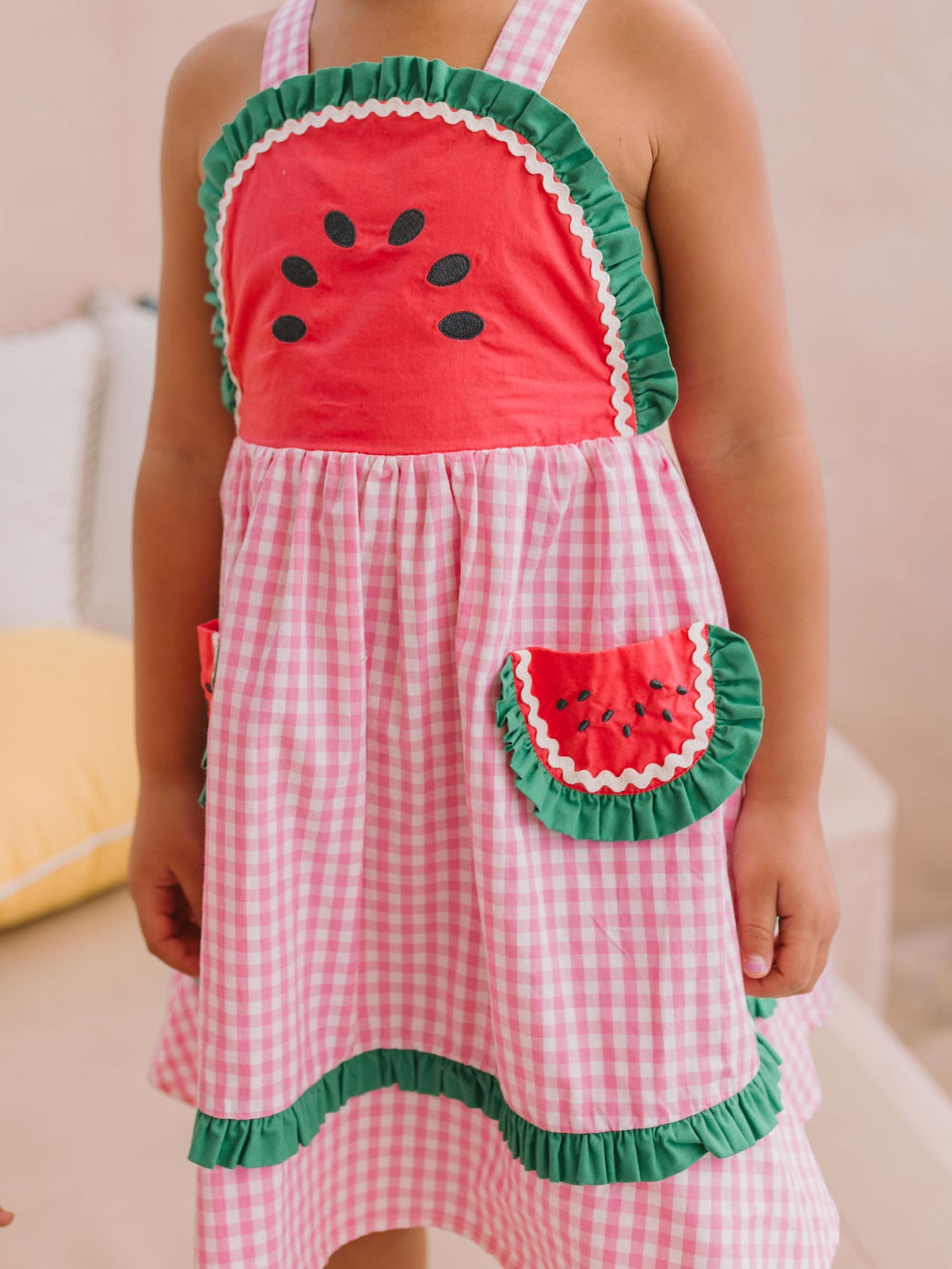 One-In-A-Melon Check Dress DRESS Huxbaby Shopify