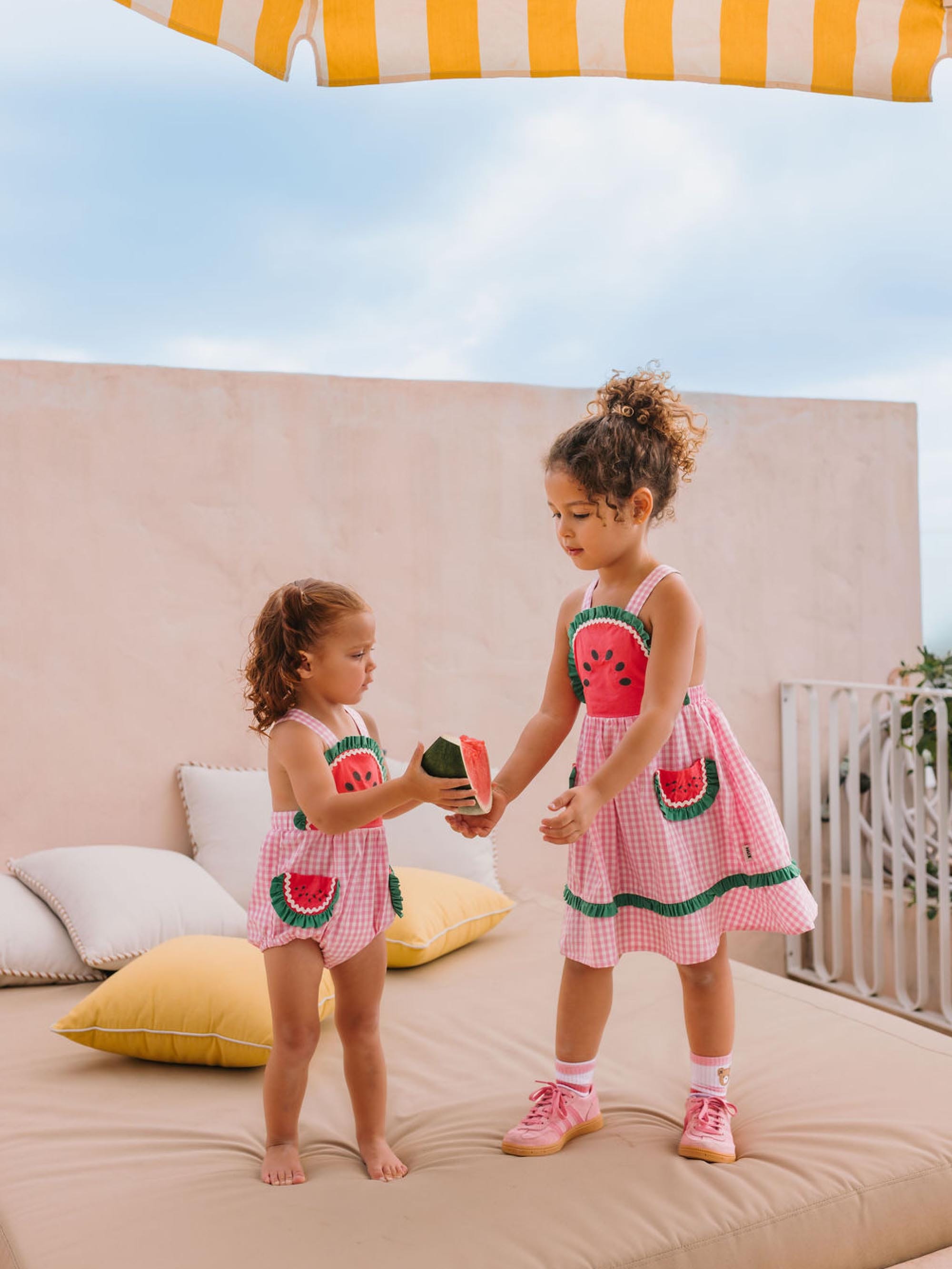One-In-A-Melon Check Dress DRESS Huxbaby Shopify