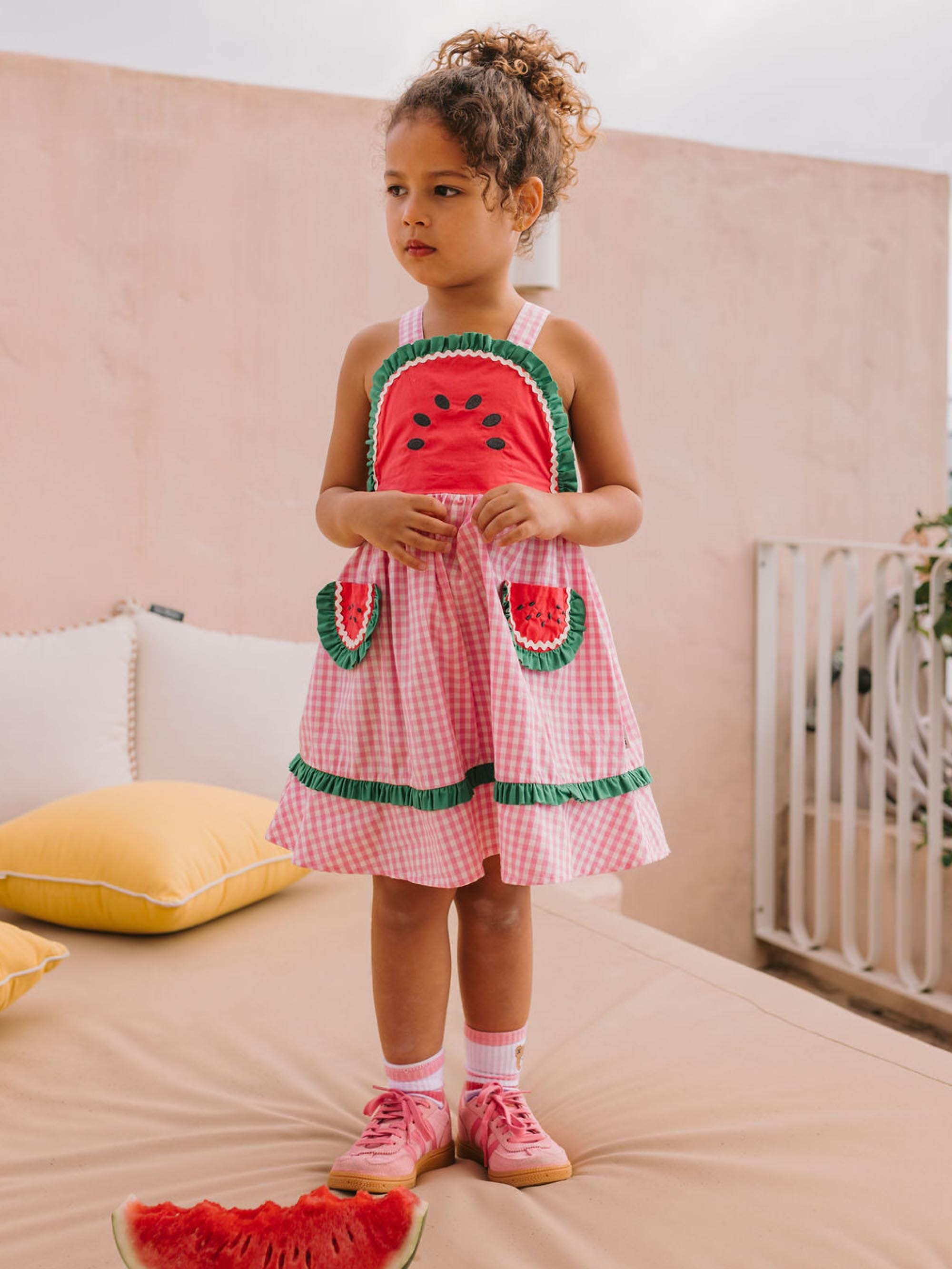 One-In-A-Melon Check Dress DRESS Huxbaby Shopify