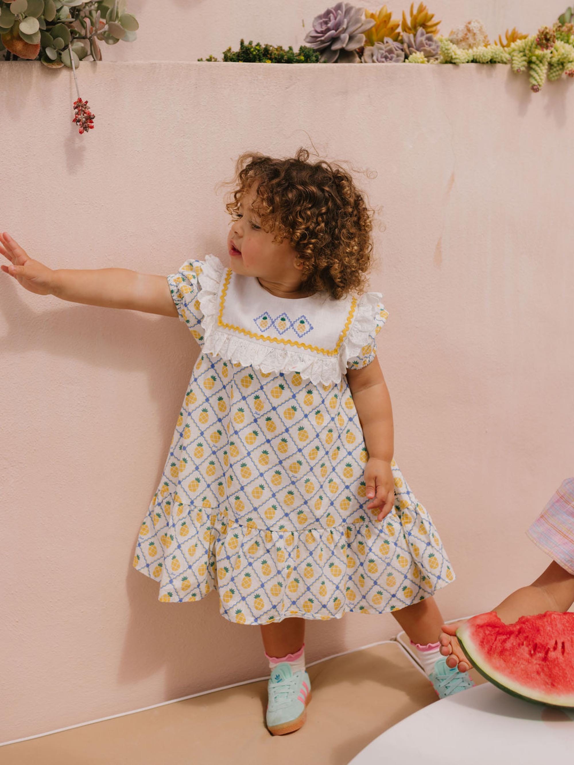 Pineapple Tile Dress DRESS Huxbaby Shopify