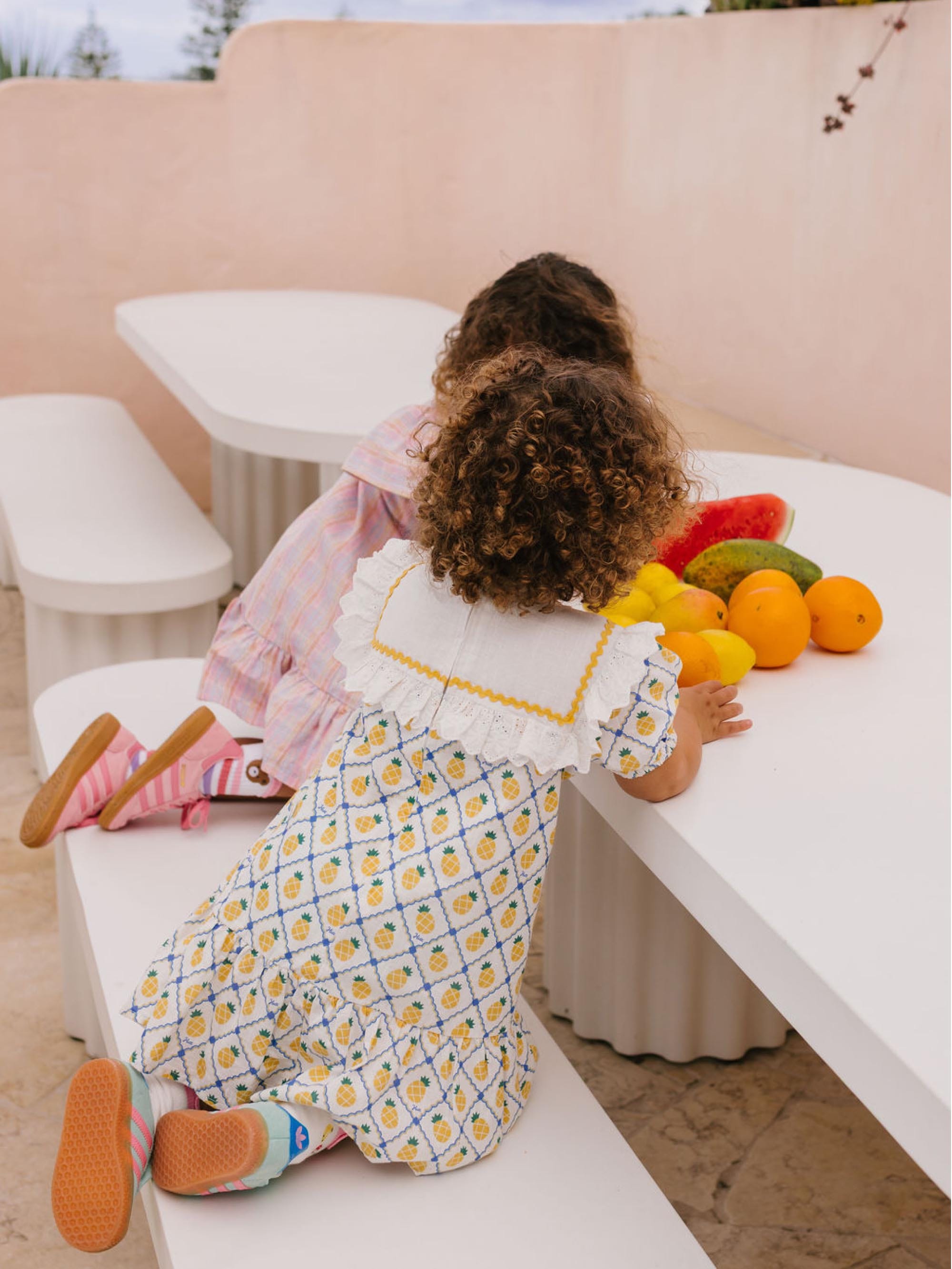 Pineapple Tile Dress DRESS Huxbaby Shopify