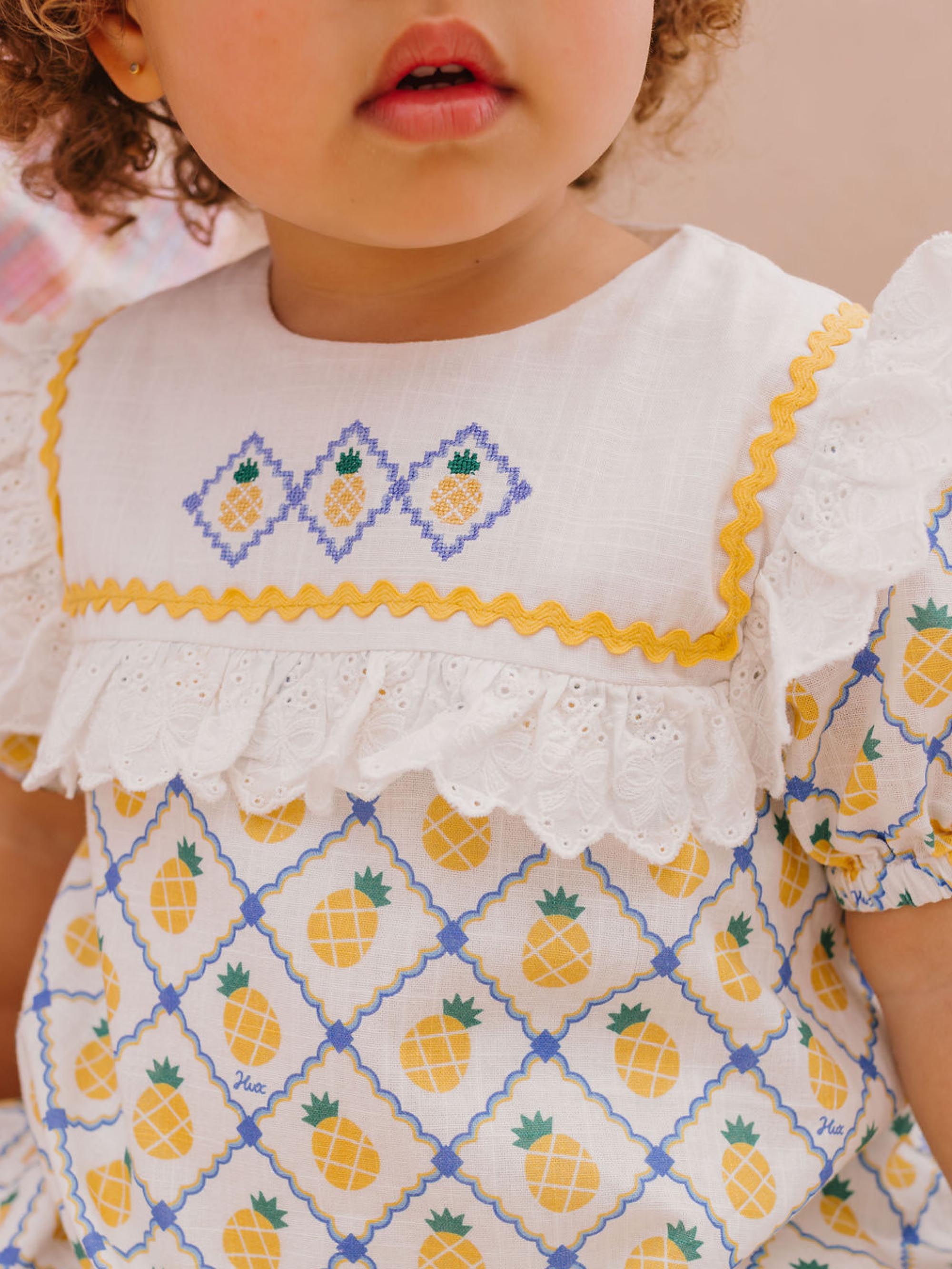 Pineapple Tile Dress DRESS Huxbaby Shopify