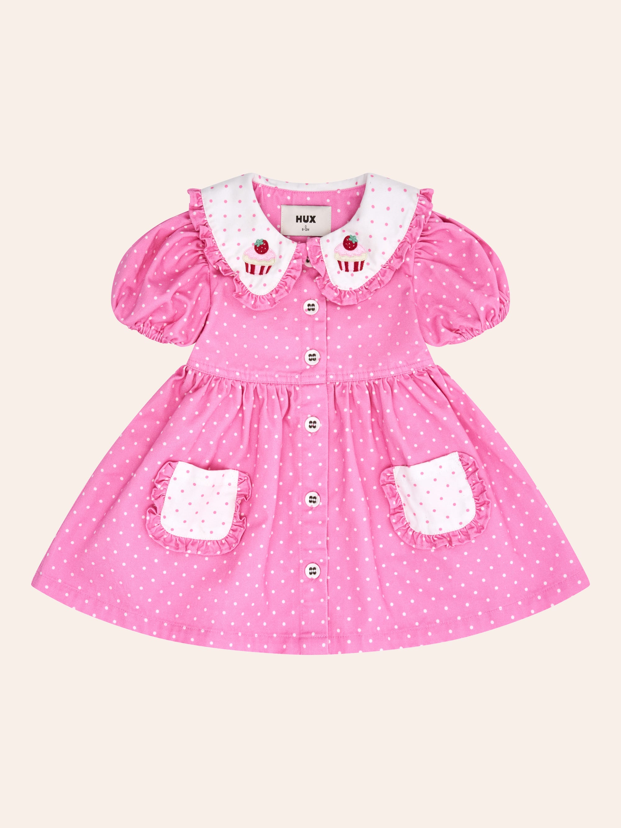 Icing-On-The-Cupcake Polka Dot Dress DRESS Huxbaby Shopify
