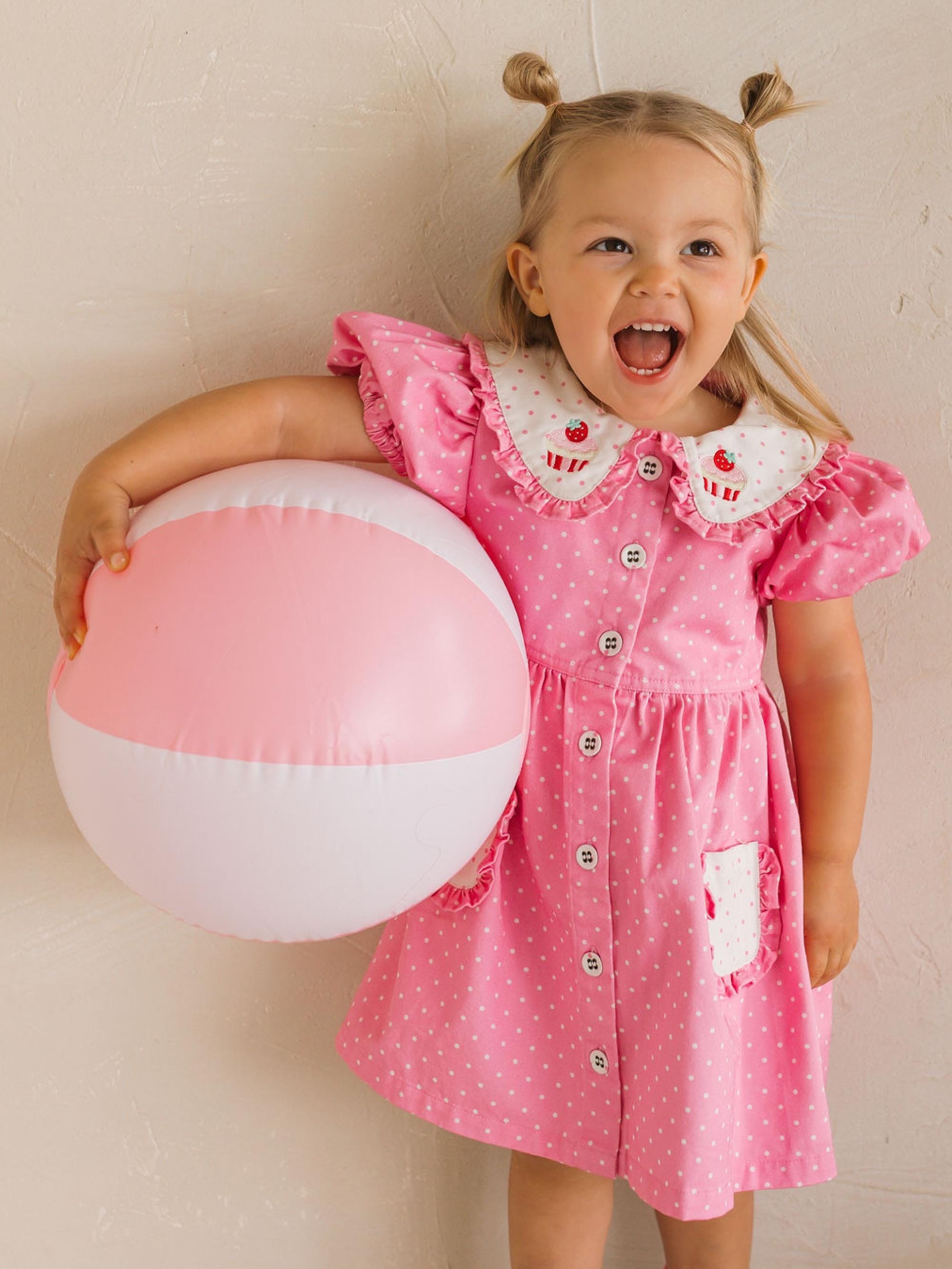 Icing-On-The-Cupcake Polka Dot Dress DRESS Huxbaby Shopify