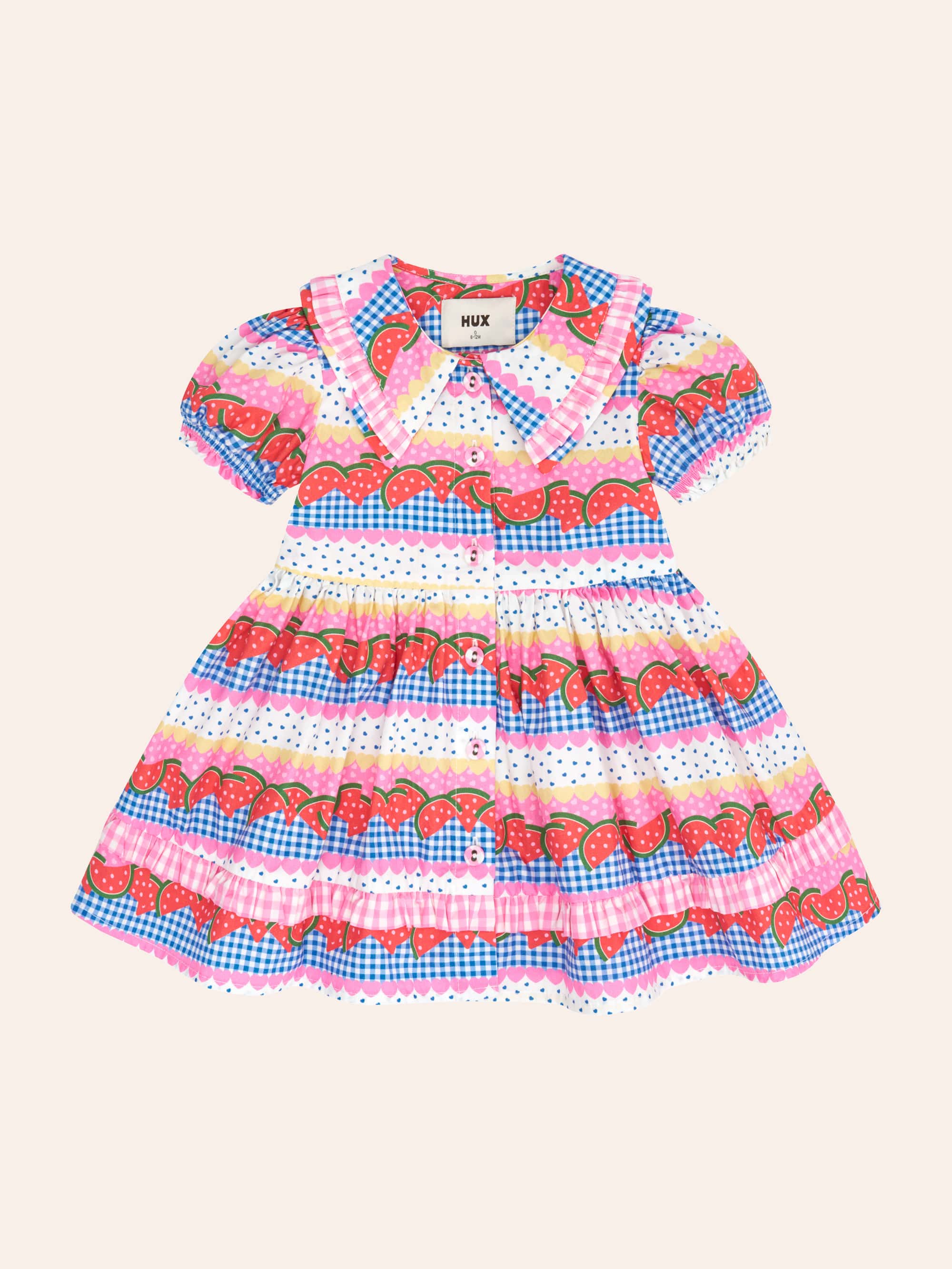 Watermelon Sugar Collar Dress DRESS Huxbaby Shopify