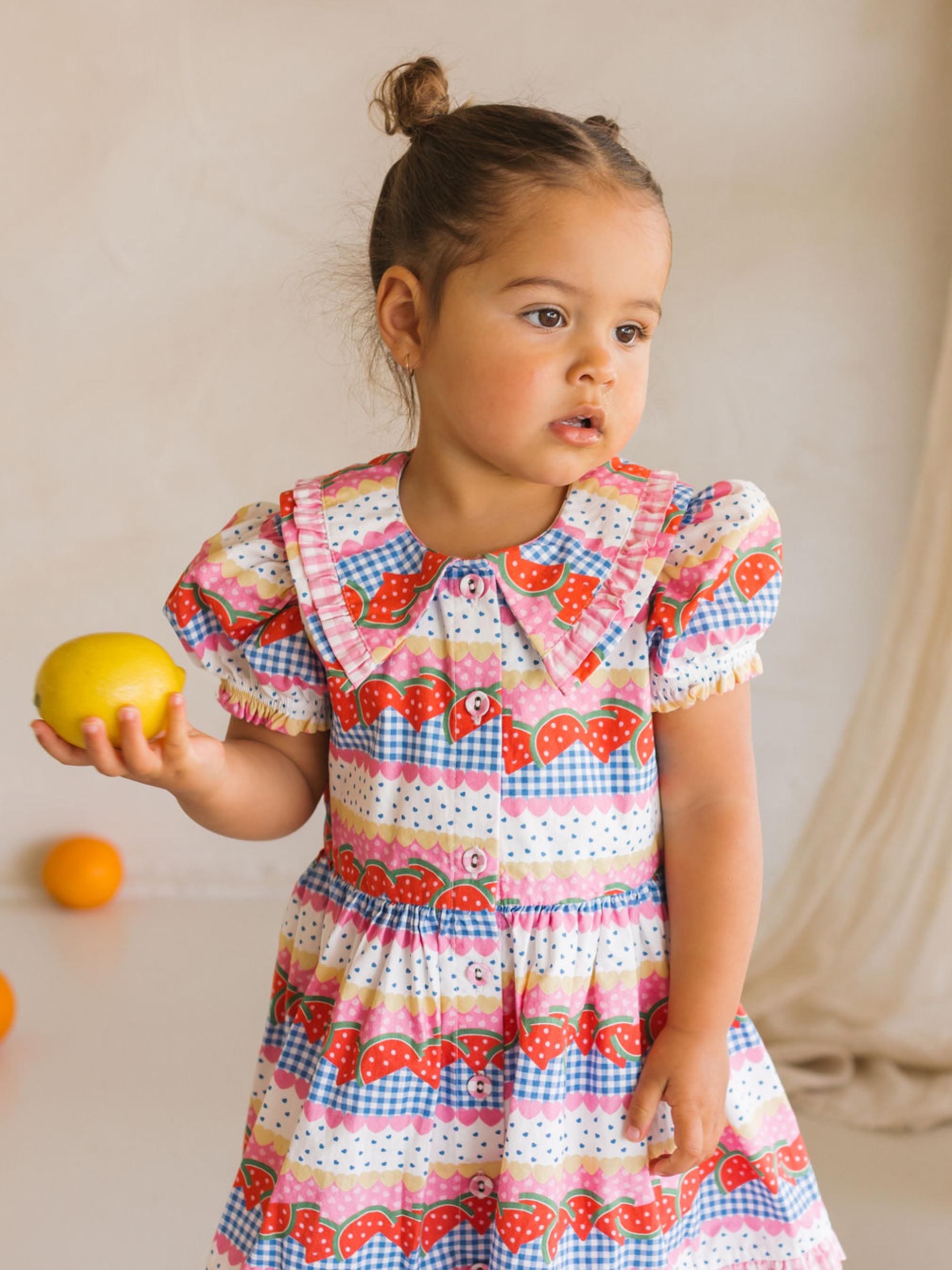Watermelon Sugar Collar Dress DRESS Huxbaby Shopify