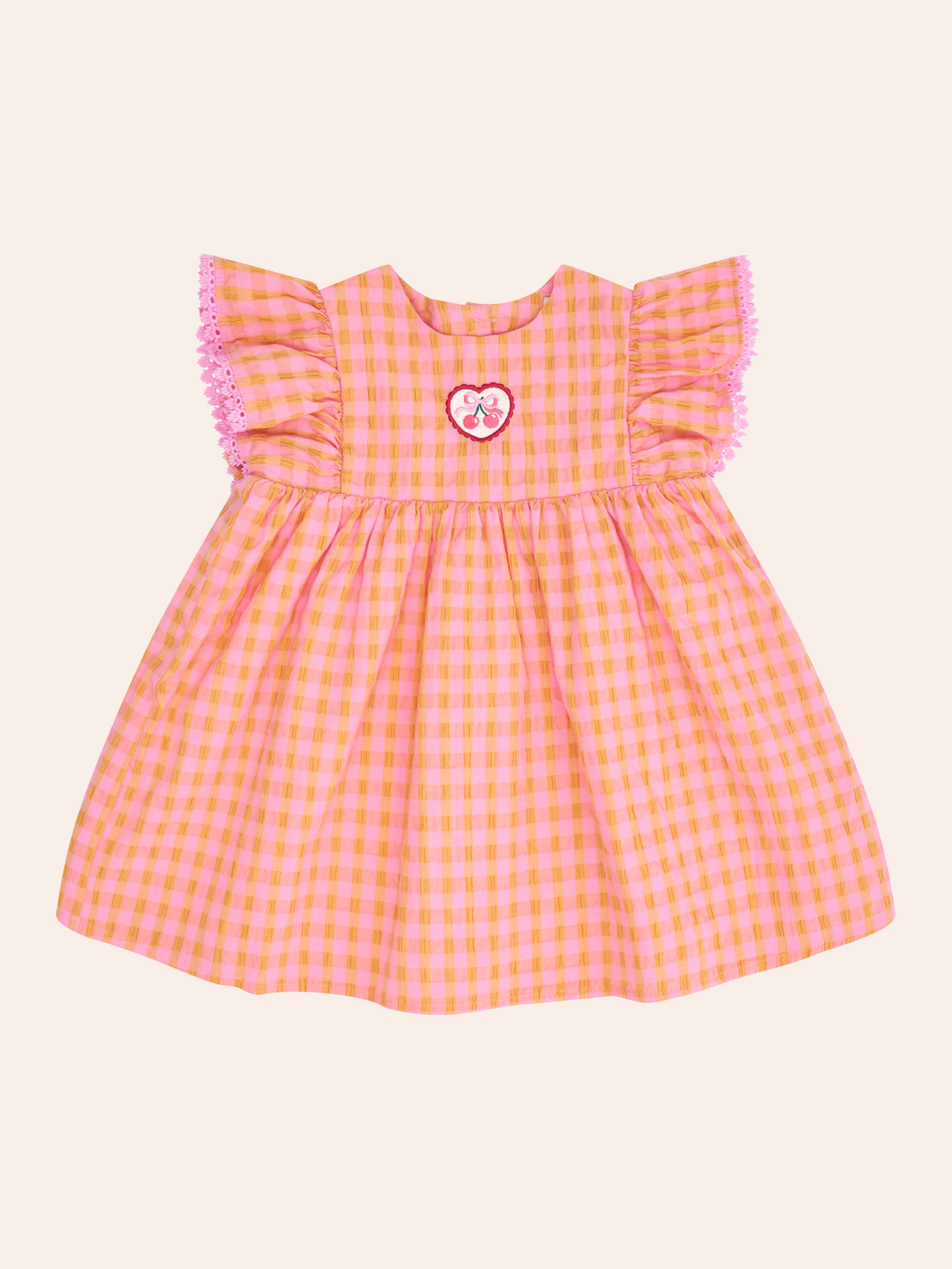 Mango Sherbet Garment Dye Seersucker Dress DRESS Huxbaby Shopify