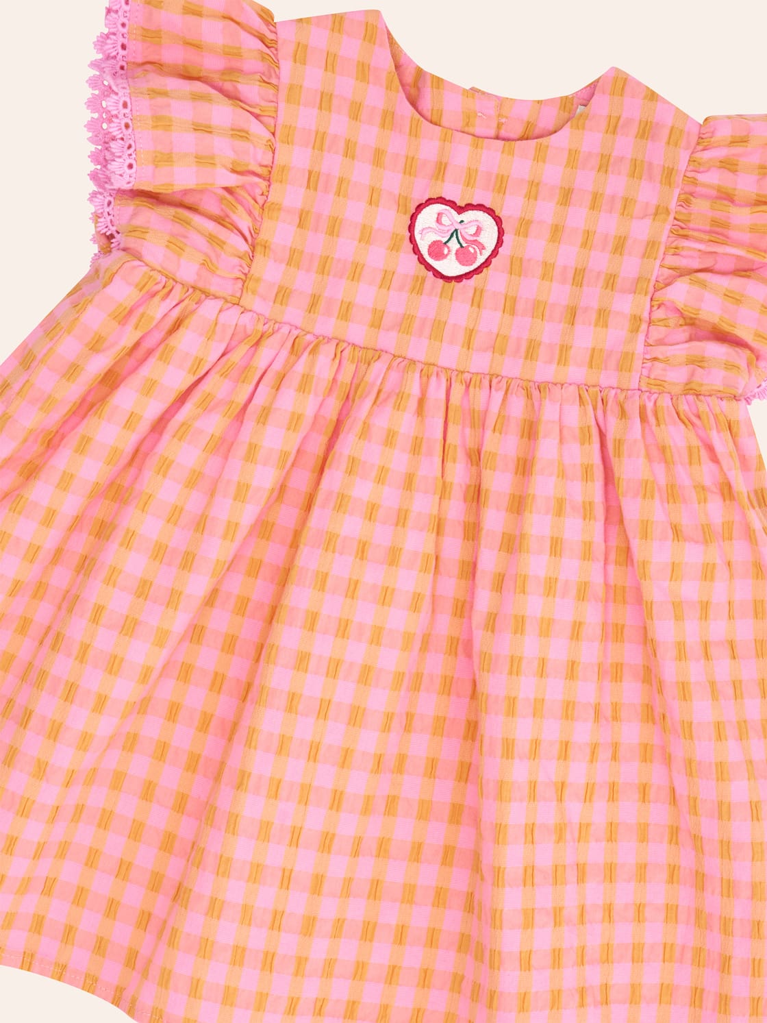 Mango Sherbet Garment Dye Seersucker Dress DRESS Huxbaby Shopify
