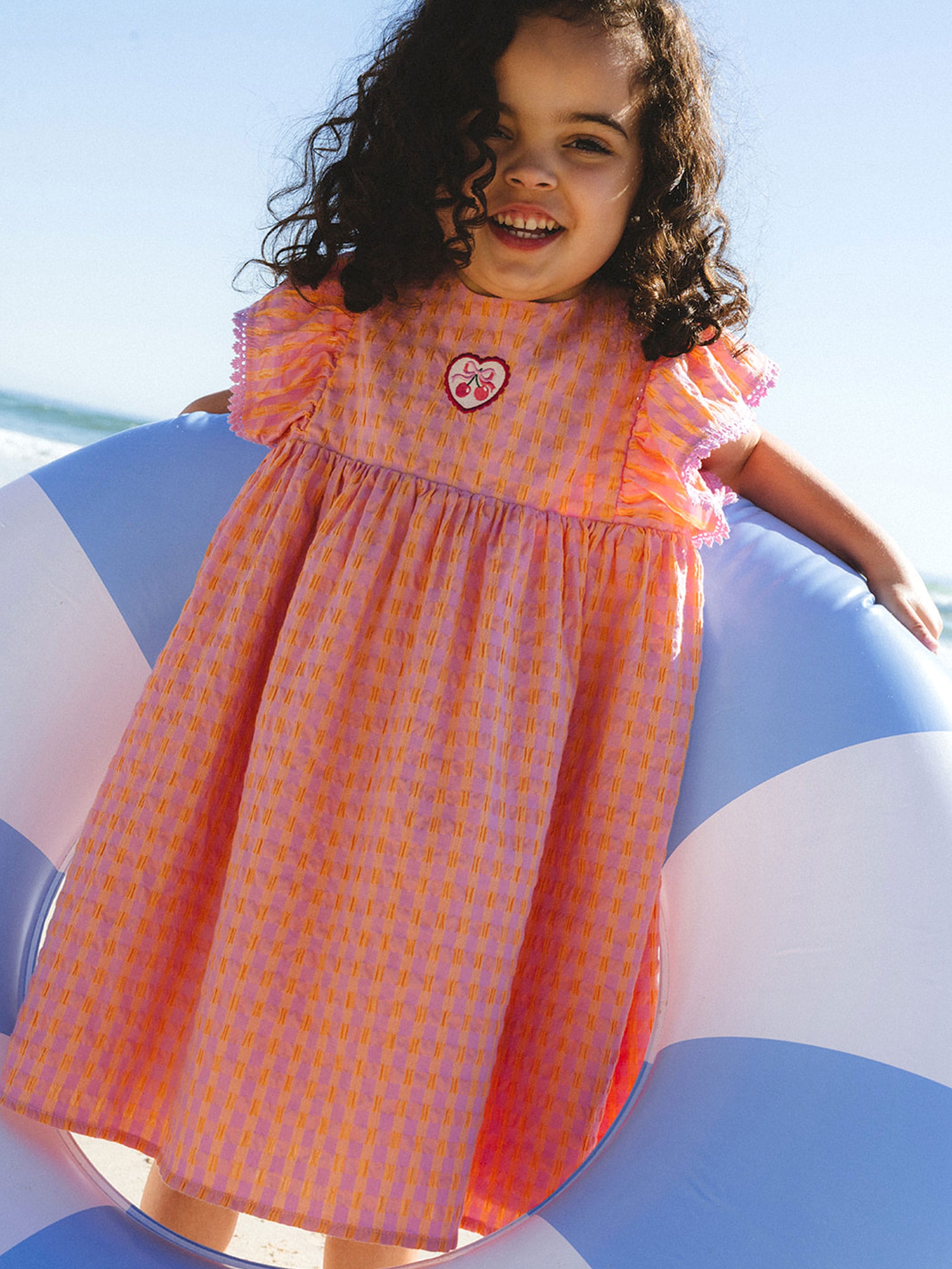 Mango Sherbet Garment Dye Seersucker Dress DRESS Huxbaby Shopify