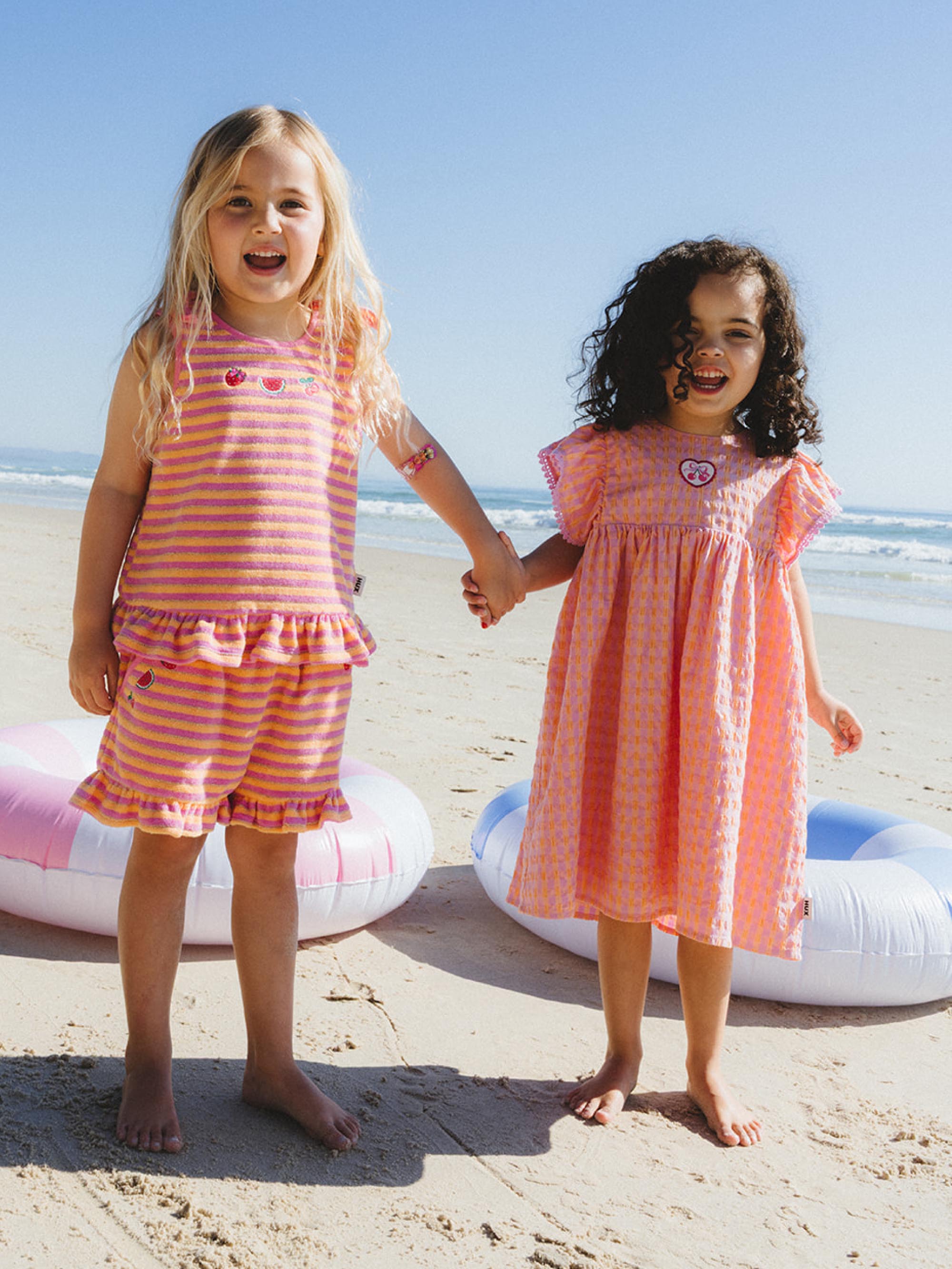 Mango Sherbet Garment Dye Seersucker Dress DRESS Huxbaby Shopify
