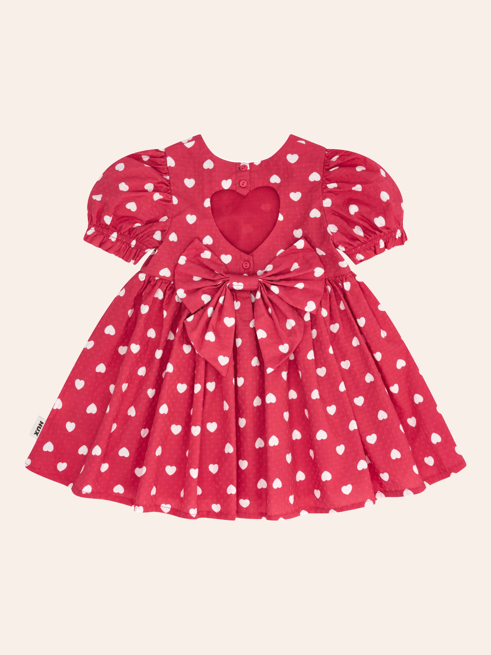I Heart You Puff Sleeve Dress DRESS Huxbaby Shopify