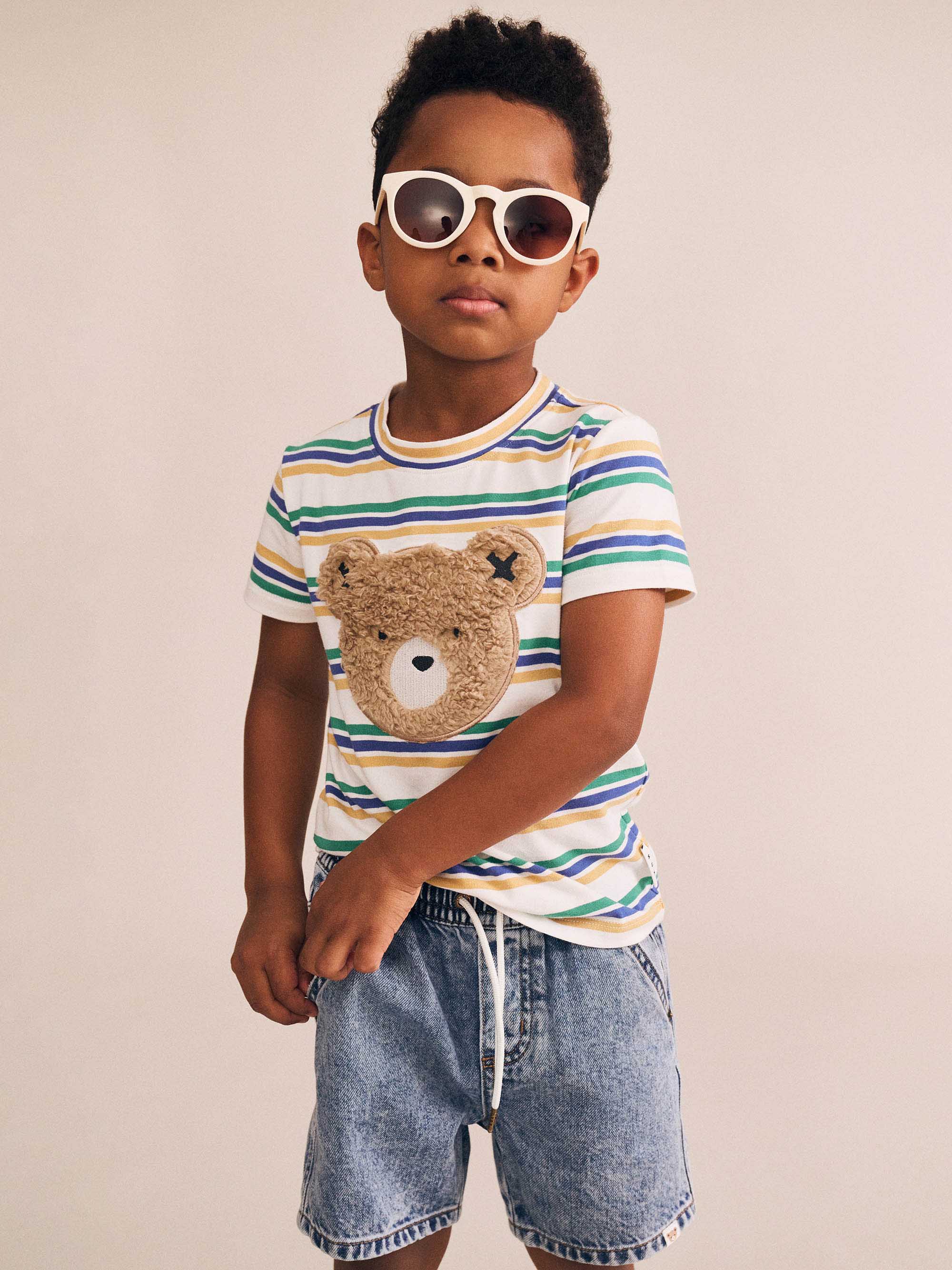 Furry Huxbear College Stripe Tee T-SHIRT Huxbaby