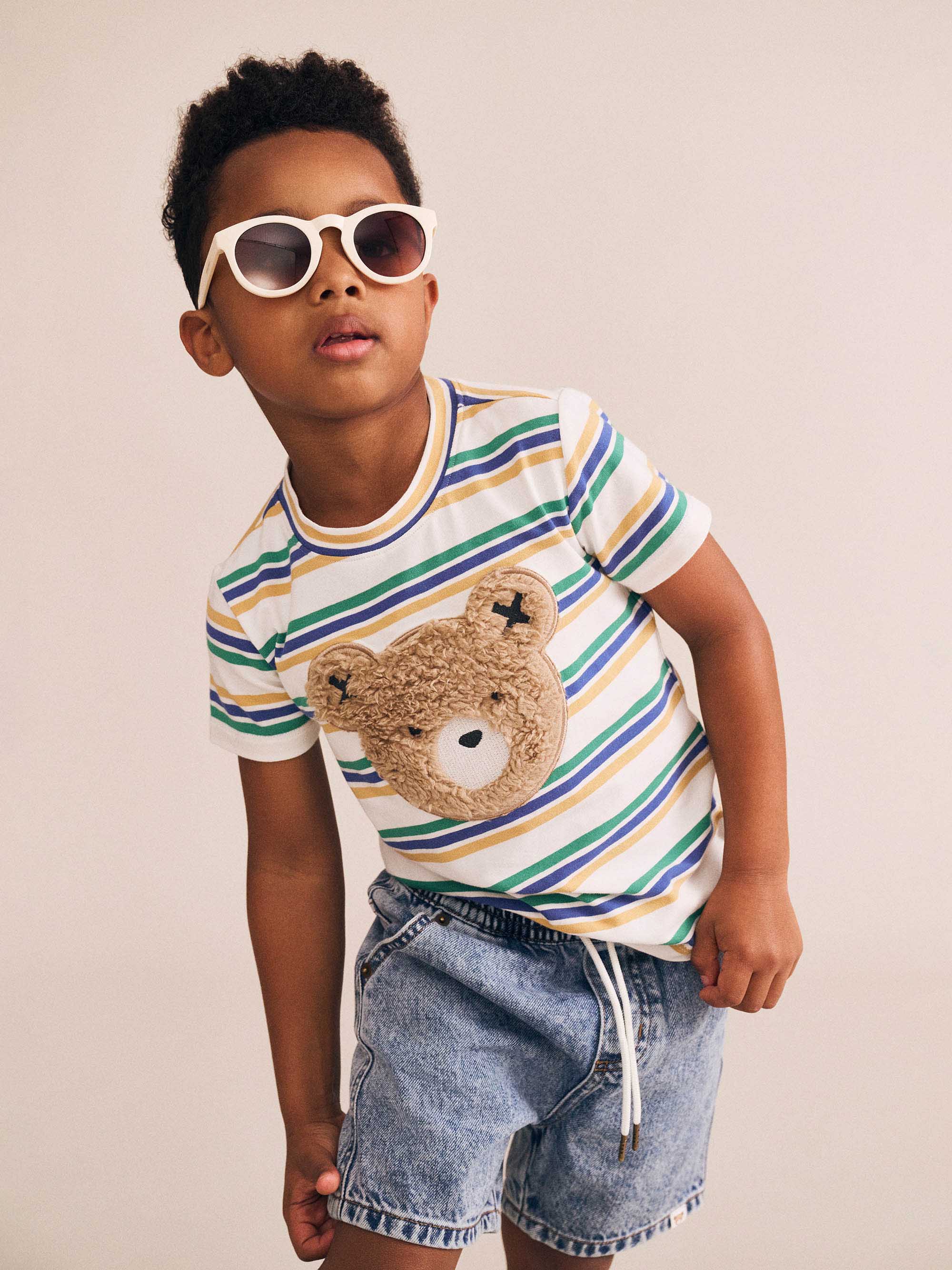 Furry Huxbear College Stripe Tee T-SHIRT Huxbaby