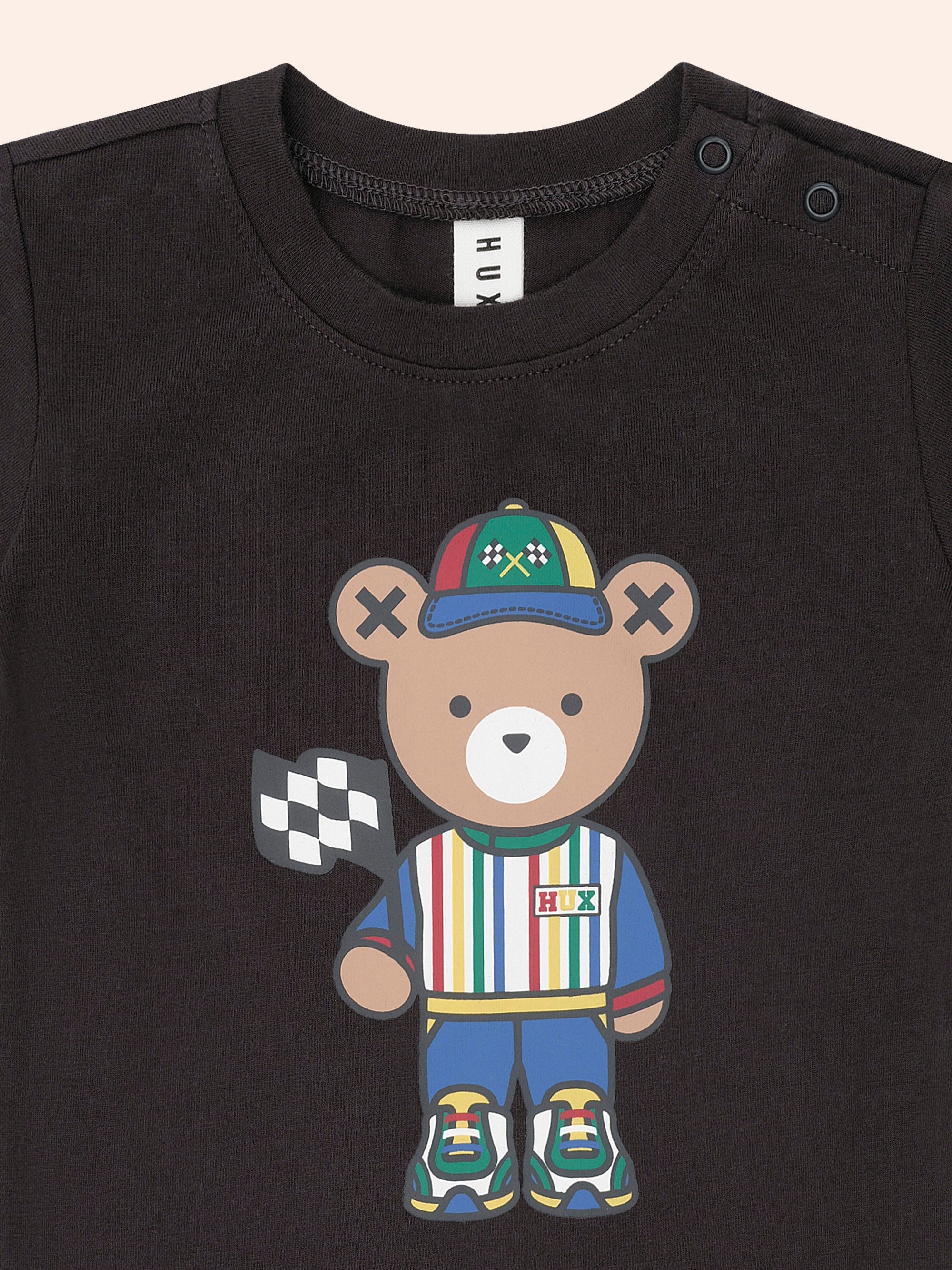 Motosport Hux Black Tee T-SHIRT Huxbaby