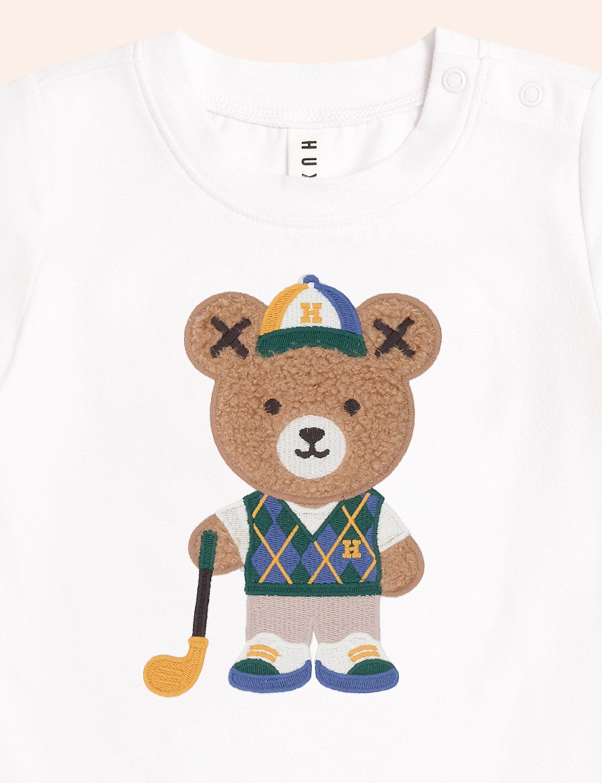 Golfer Hux White Tee T-SHIRT Huxbaby