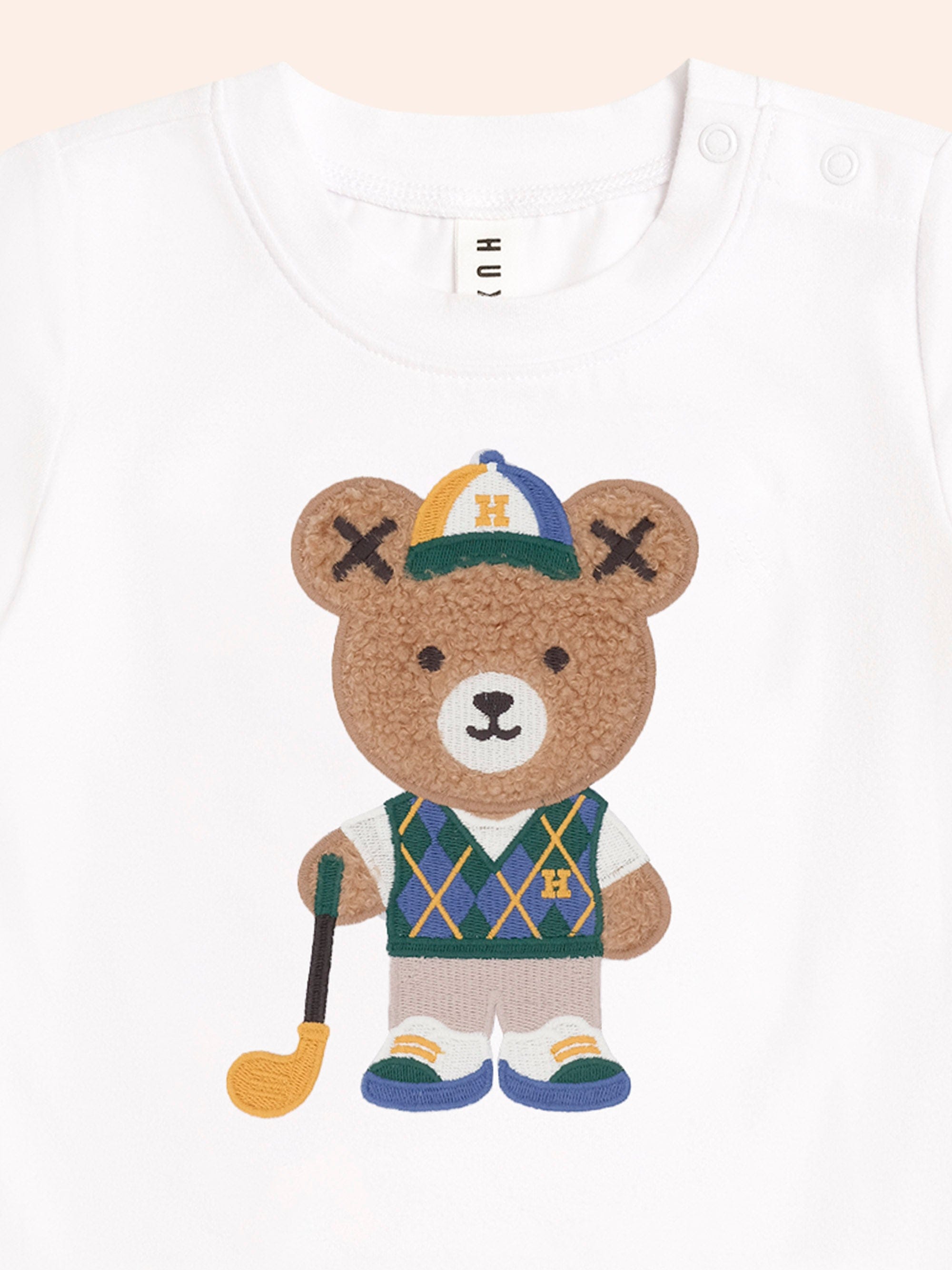 Golfer Hux White Tee T-SHIRT Huxbaby