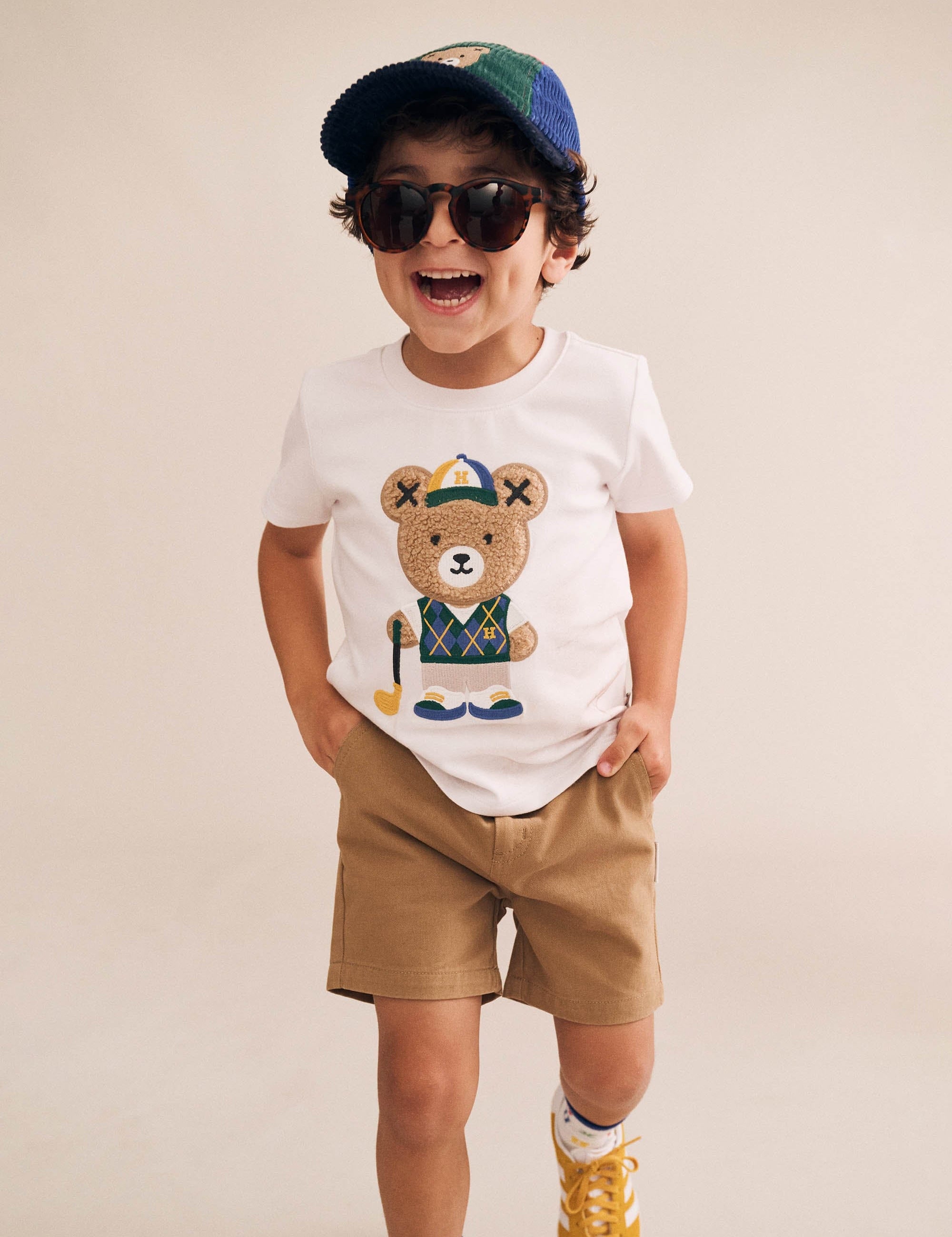 Golfer Hux White Tee T-SHIRT Huxbaby