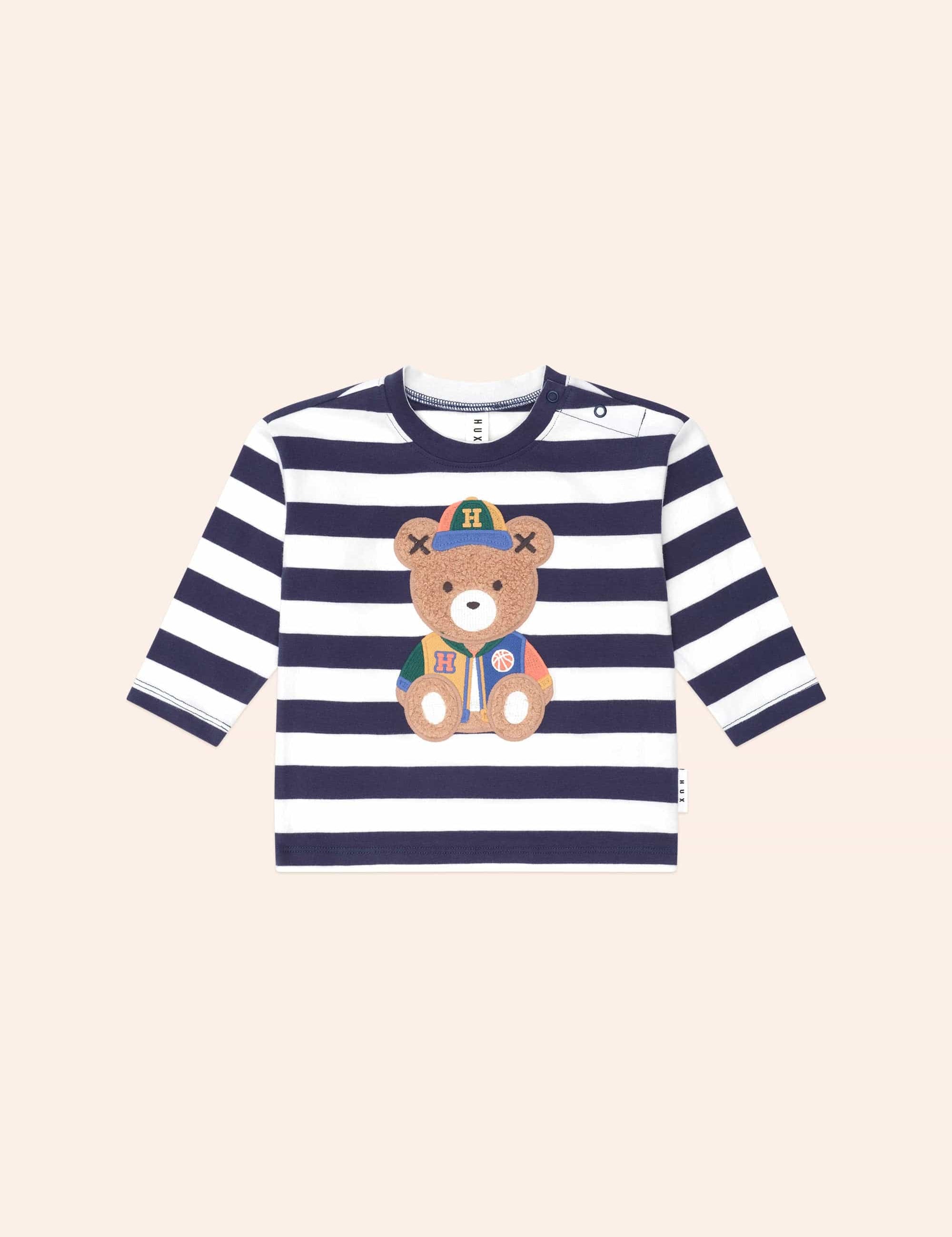 Varsity Hux Stripe Top TOP LS Huxbaby