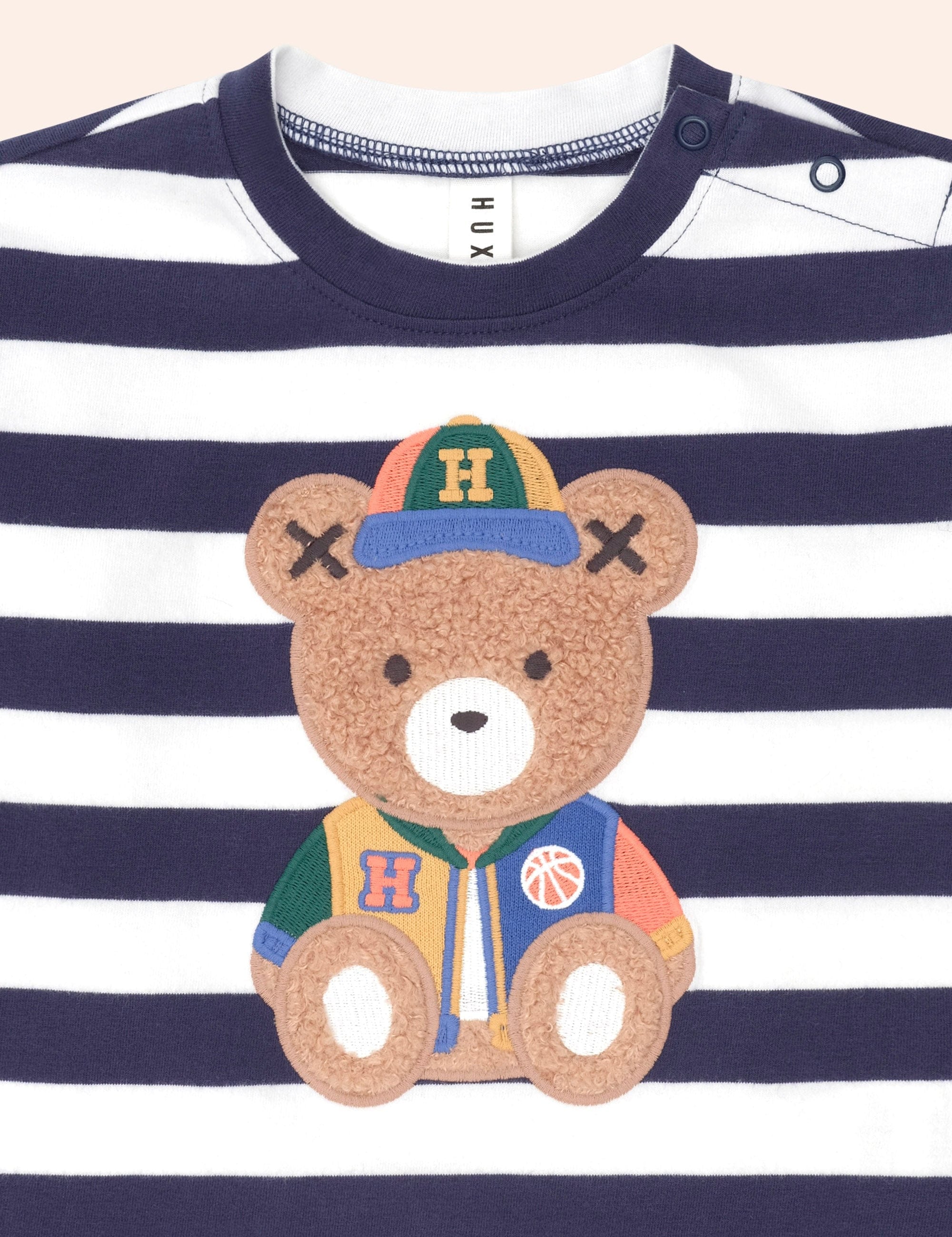 Varsity Hux Stripe Top TOP LS Huxbaby